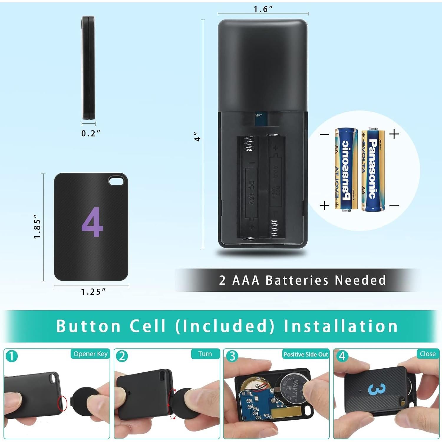 Buscador de Llaves Inalámbrico Luxsure KF04D con 4 Etiquetas