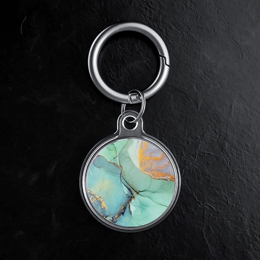 Funda Protectora Impressed para AirTag - 2 Paquete Mármol Rosa y Azul