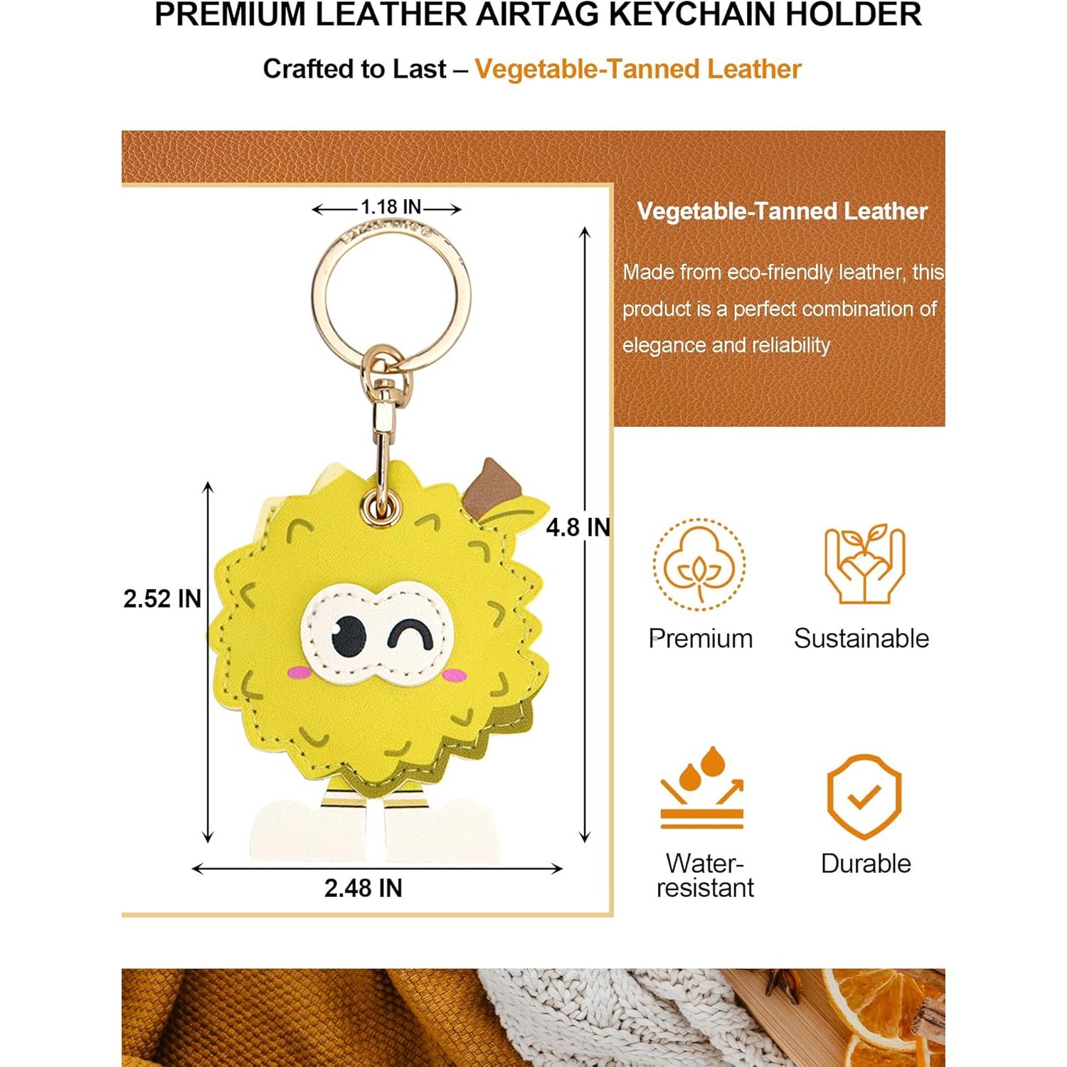 Soporte de cuero KAHADI para AirTag, funda protectora 1 paquete