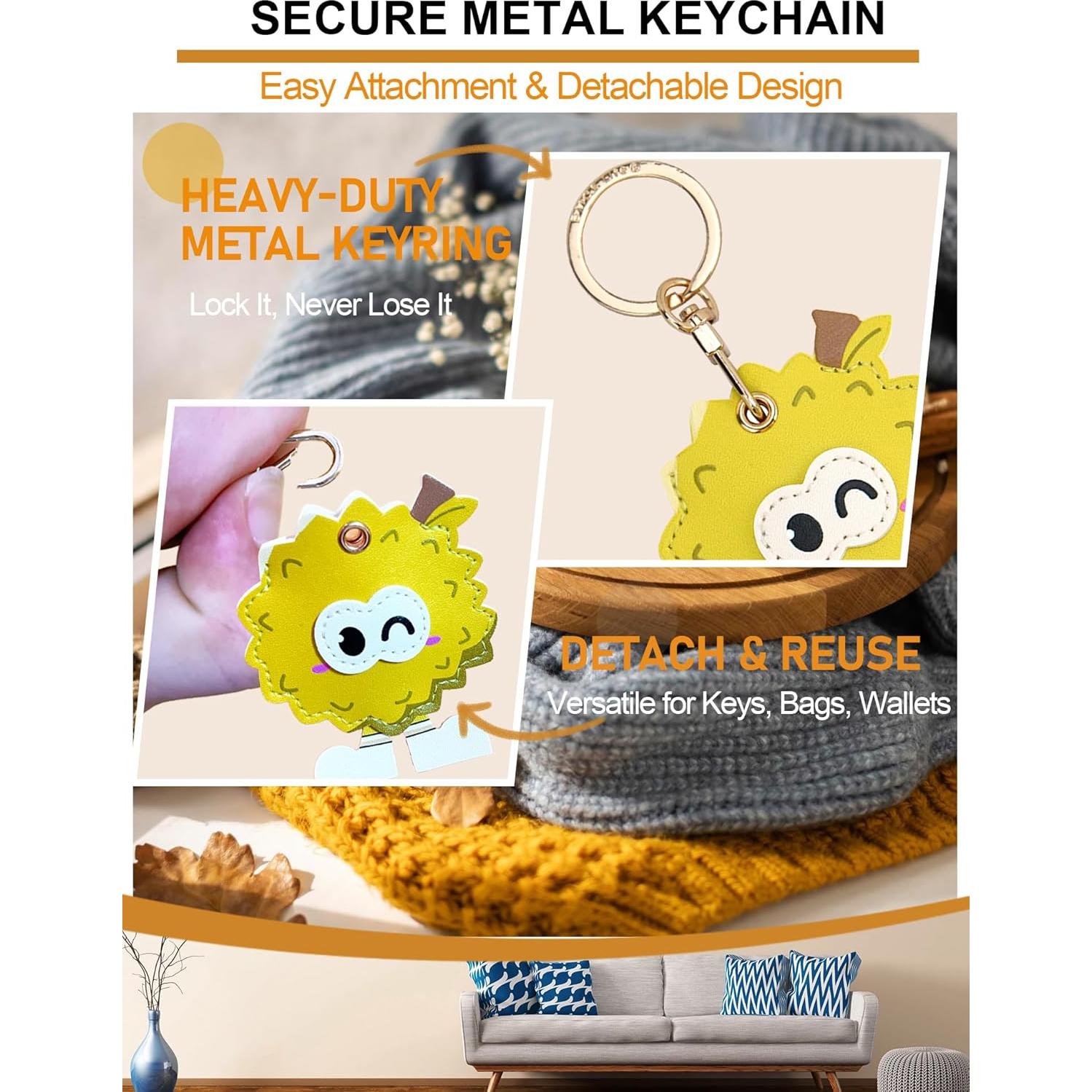 Soporte de cuero KAHADI para AirTag, funda protectora 1 paquete