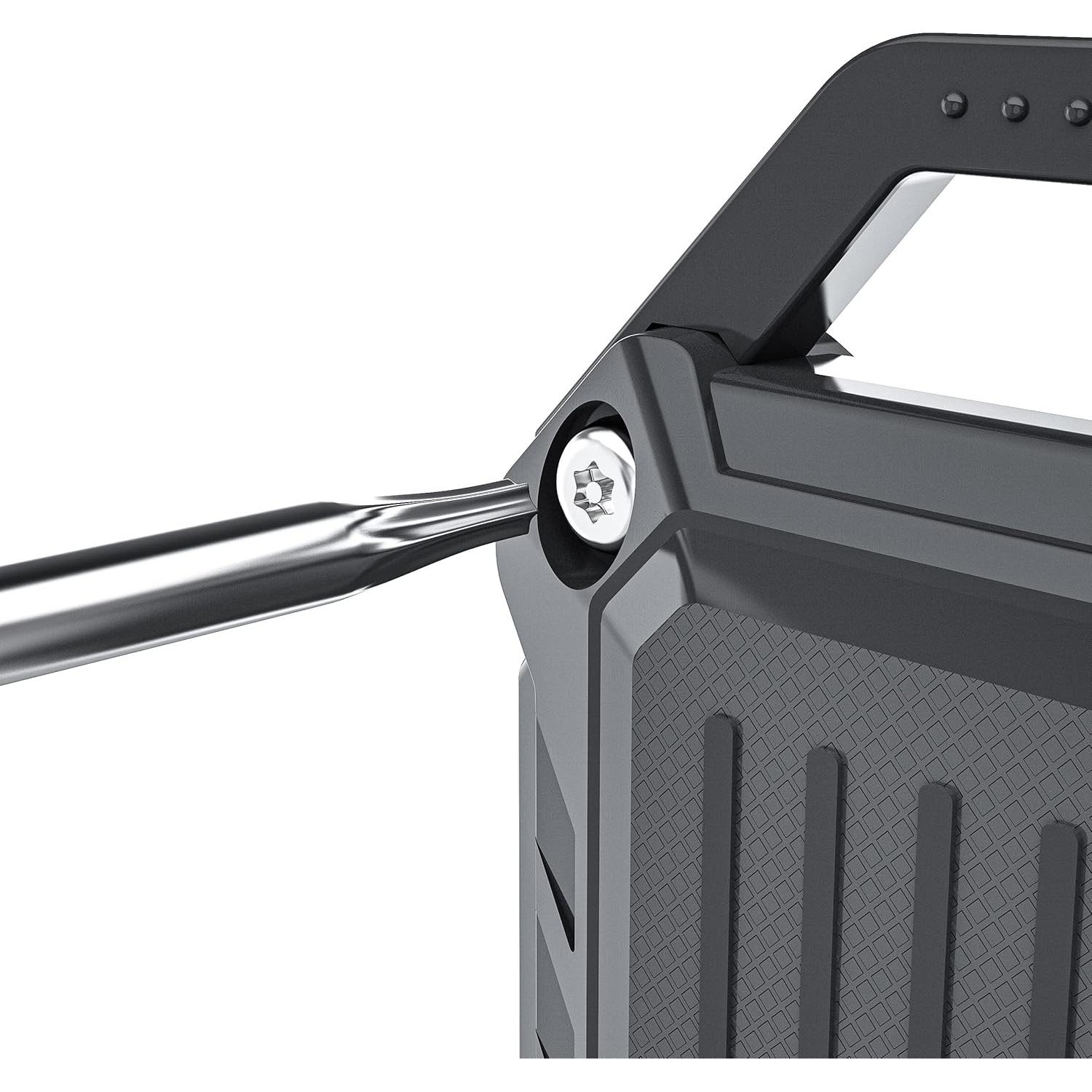 Funda impermeable JEANUE para Airtag con llavero negro