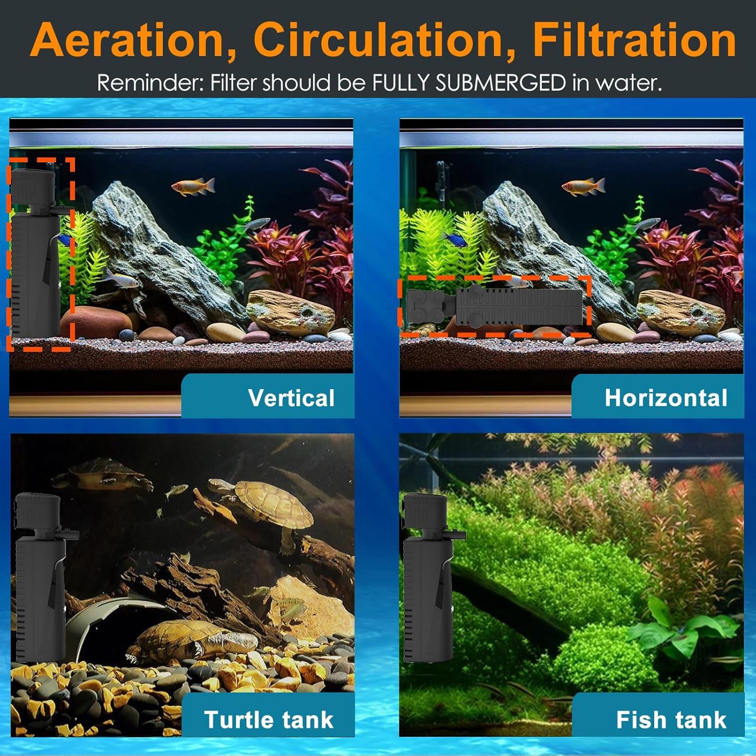 Filtro de Acuario AquaMiracle 8.2W con Luz U-V y Temporizador