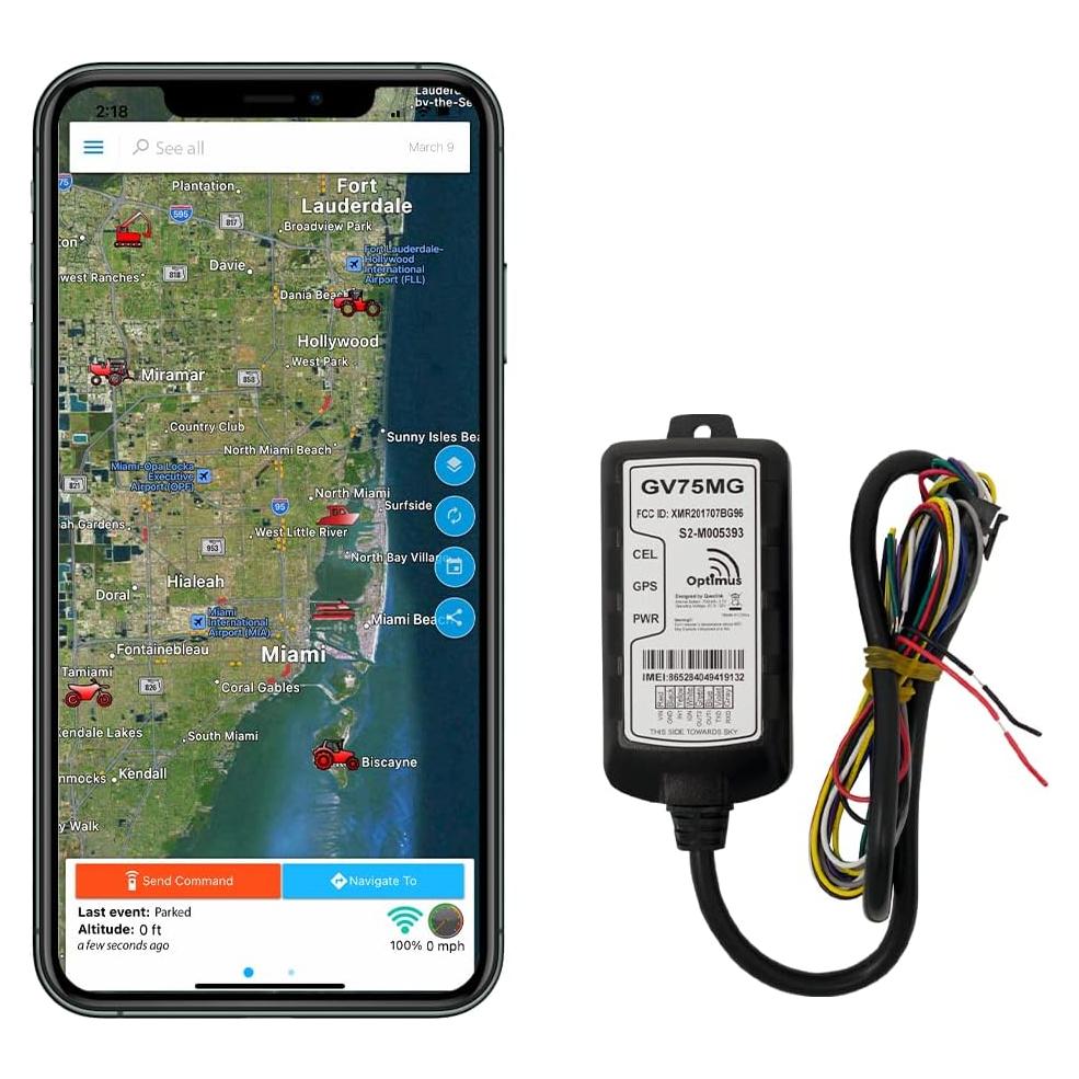 Rastreador GPS Optimus GV75MG Impermeable para Motocicletas