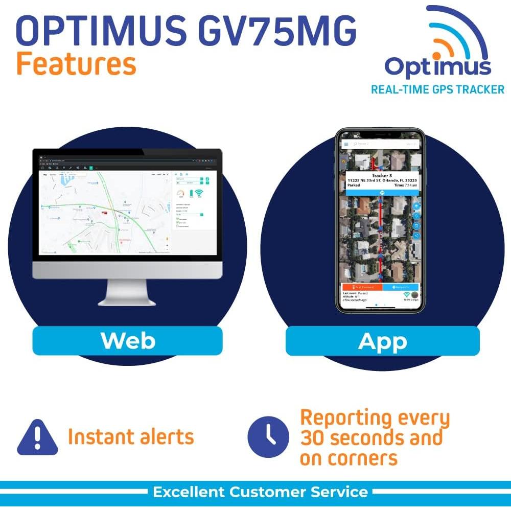 Rastreador GPS Optimus GV75MG Impermeable para Motocicletas