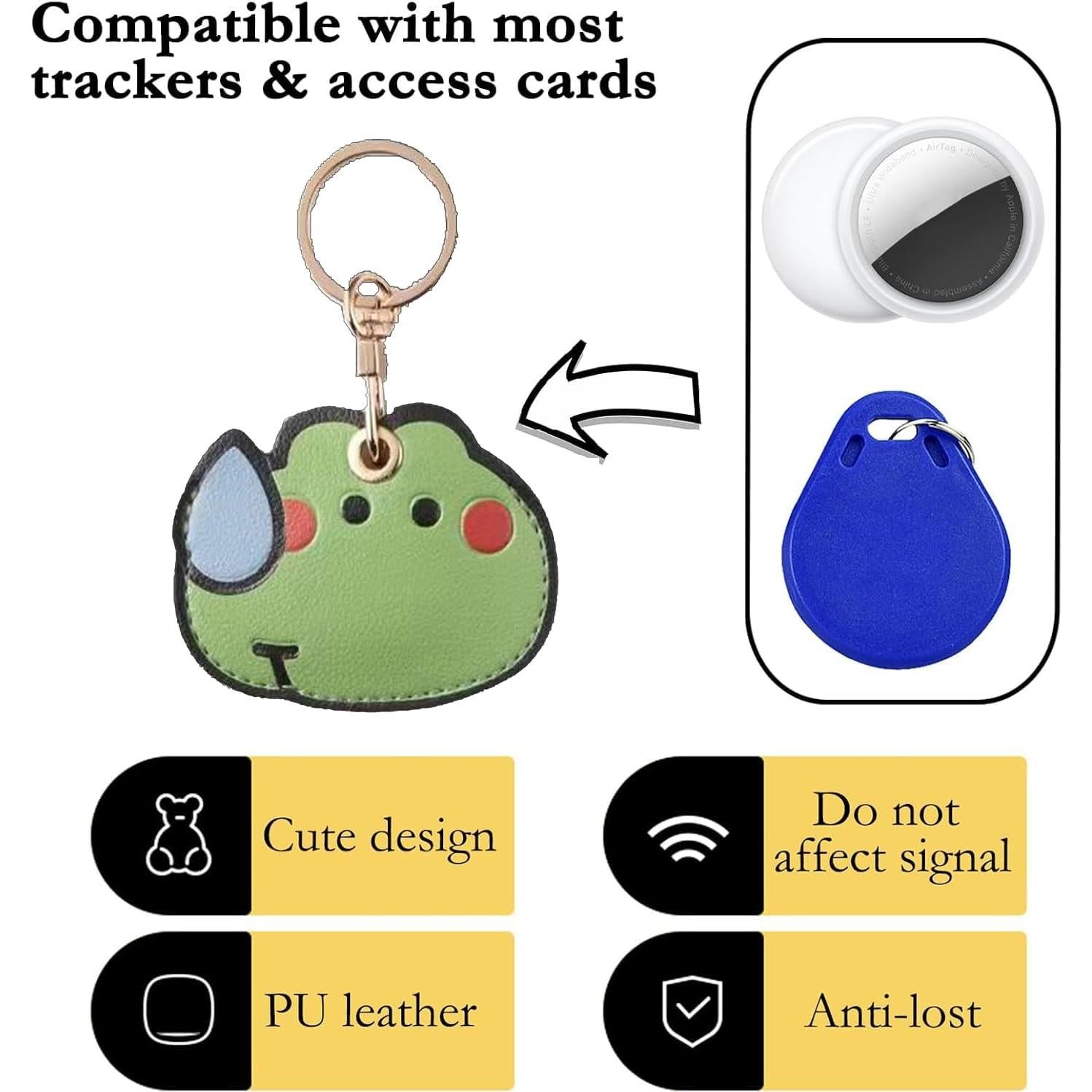 Funda de cuero para AirTag WZGO Rana - Protección ligera