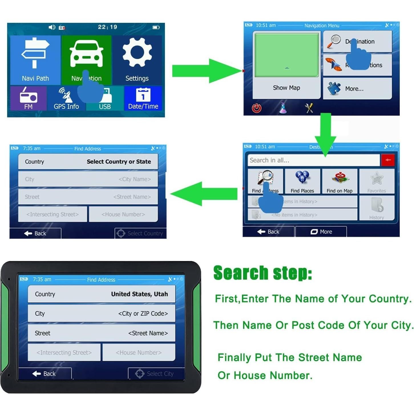Navegador GPS para Coche LONGRUF S7 7" Mapas 2025