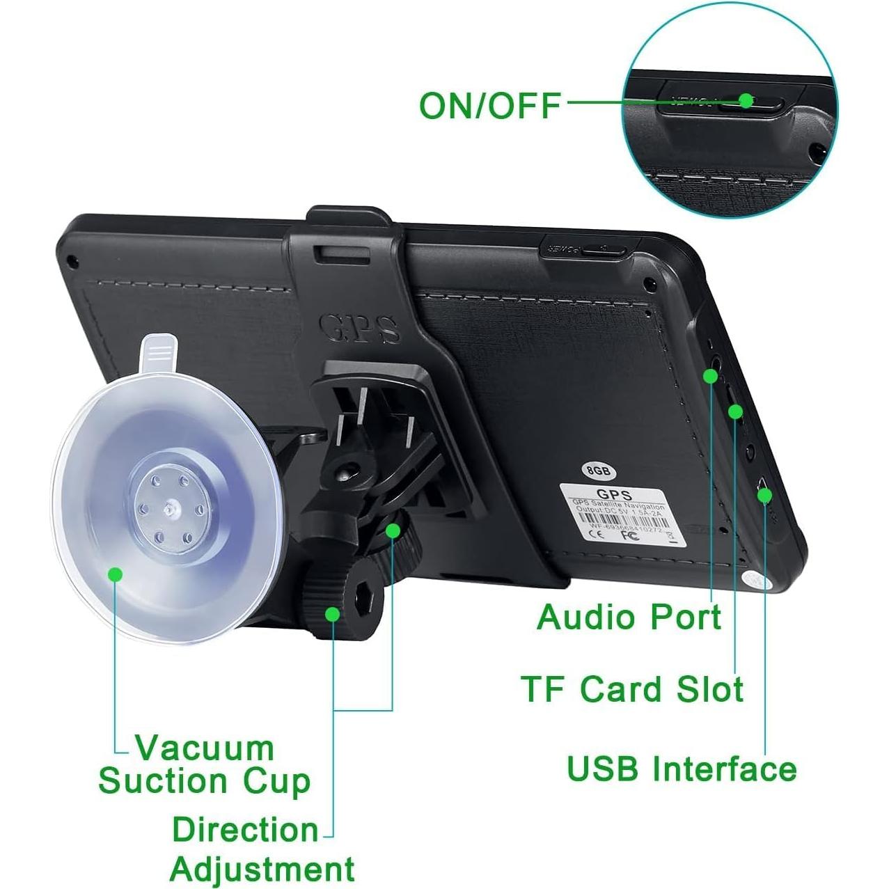 Navegador GPS para Coche LONGRUF S7 7" Mapas 2025