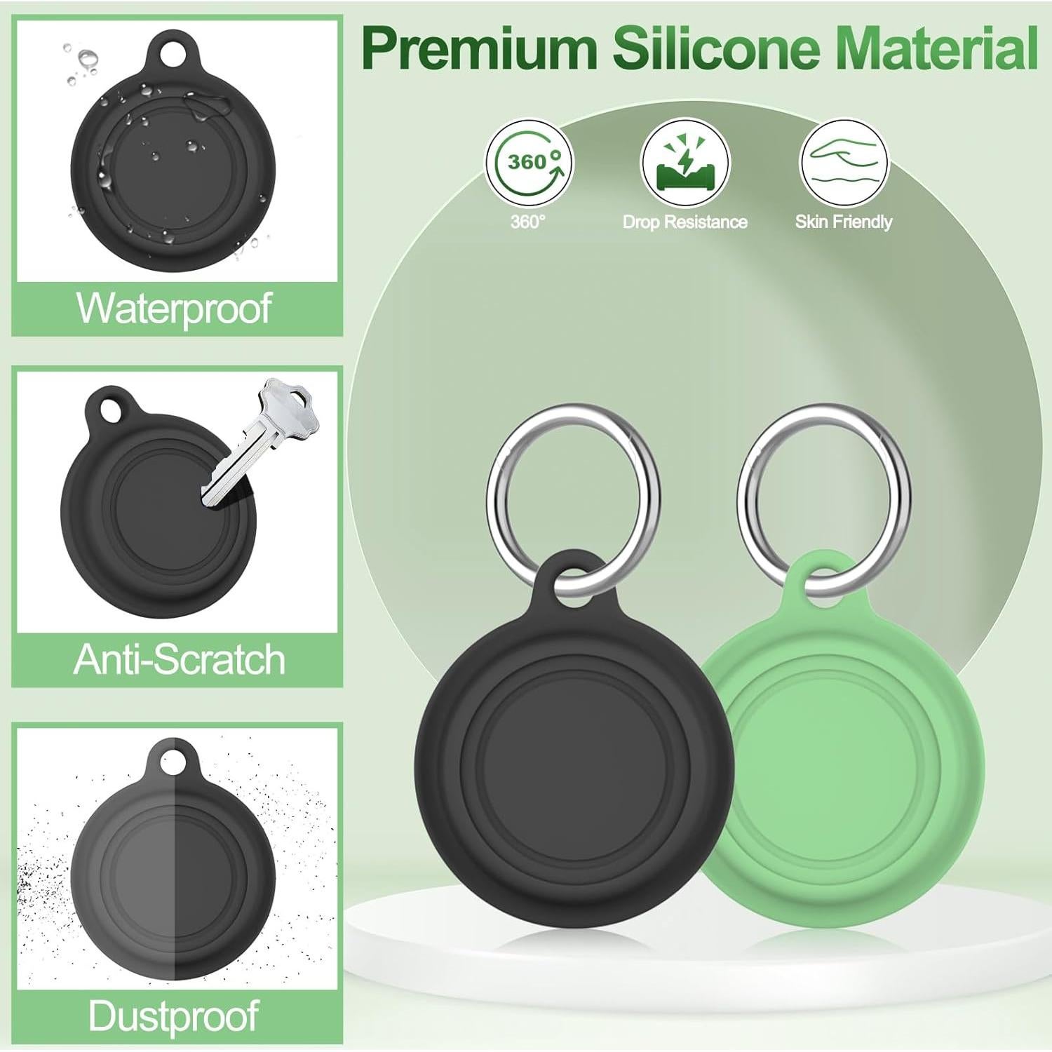 Funda de Silicona Impermeable SGHLDE para Moto Tag 2024 - 4 Pack