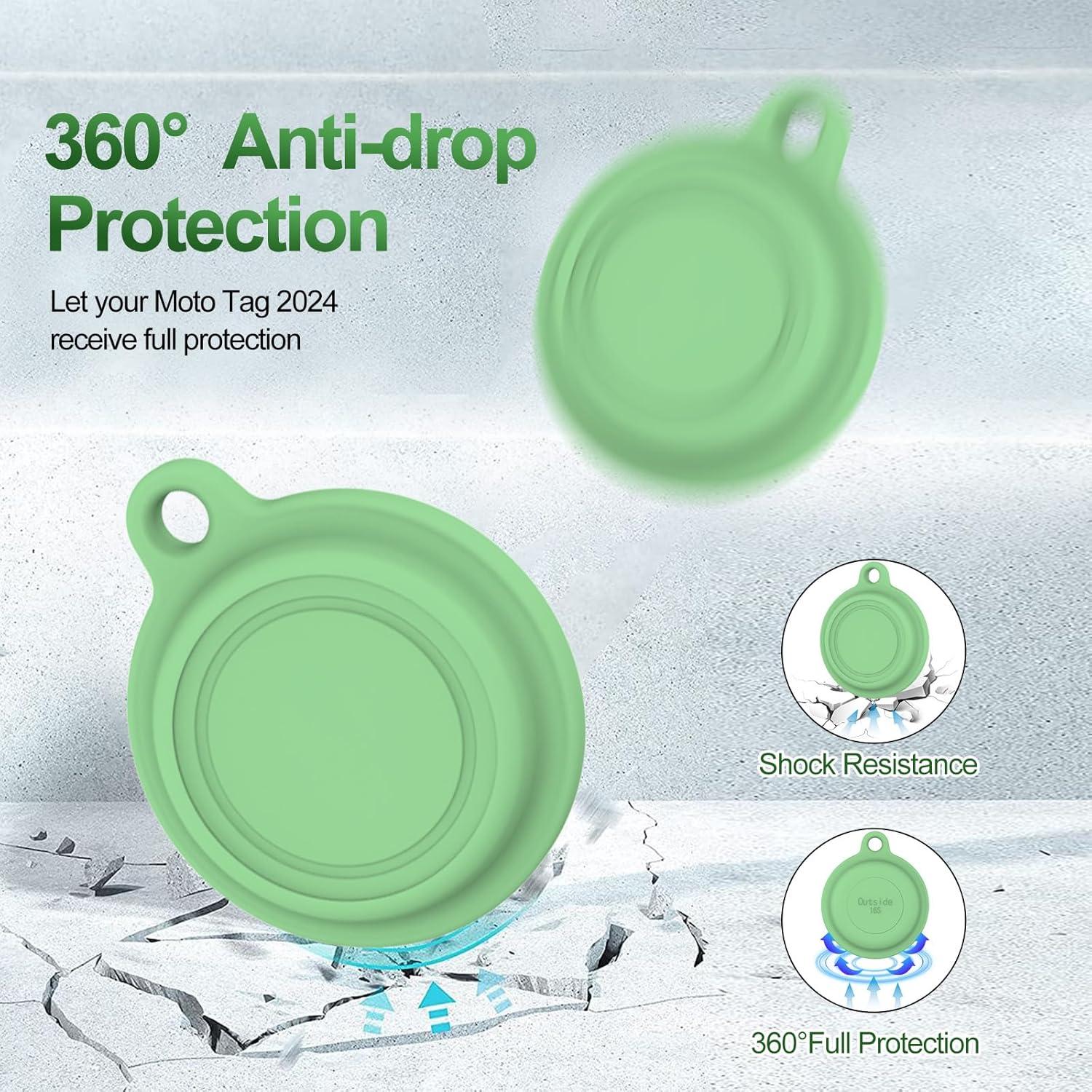 Funda de Silicona Impermeable SGHLDE para Moto Tag 2024 - 4 Pack