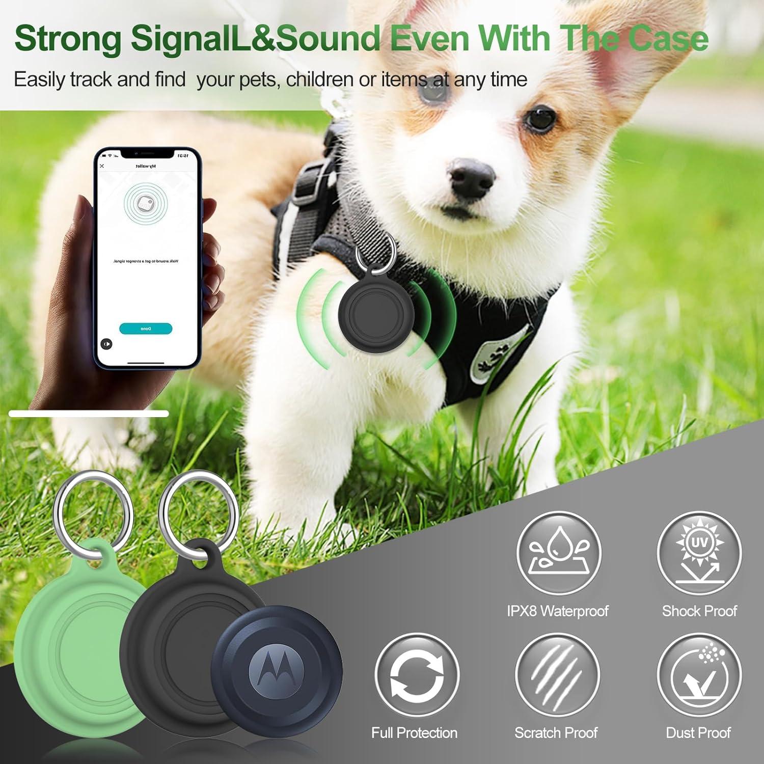 Funda de Silicona Impermeable SGHLDE para Moto Tag 2024 - 4 Pack