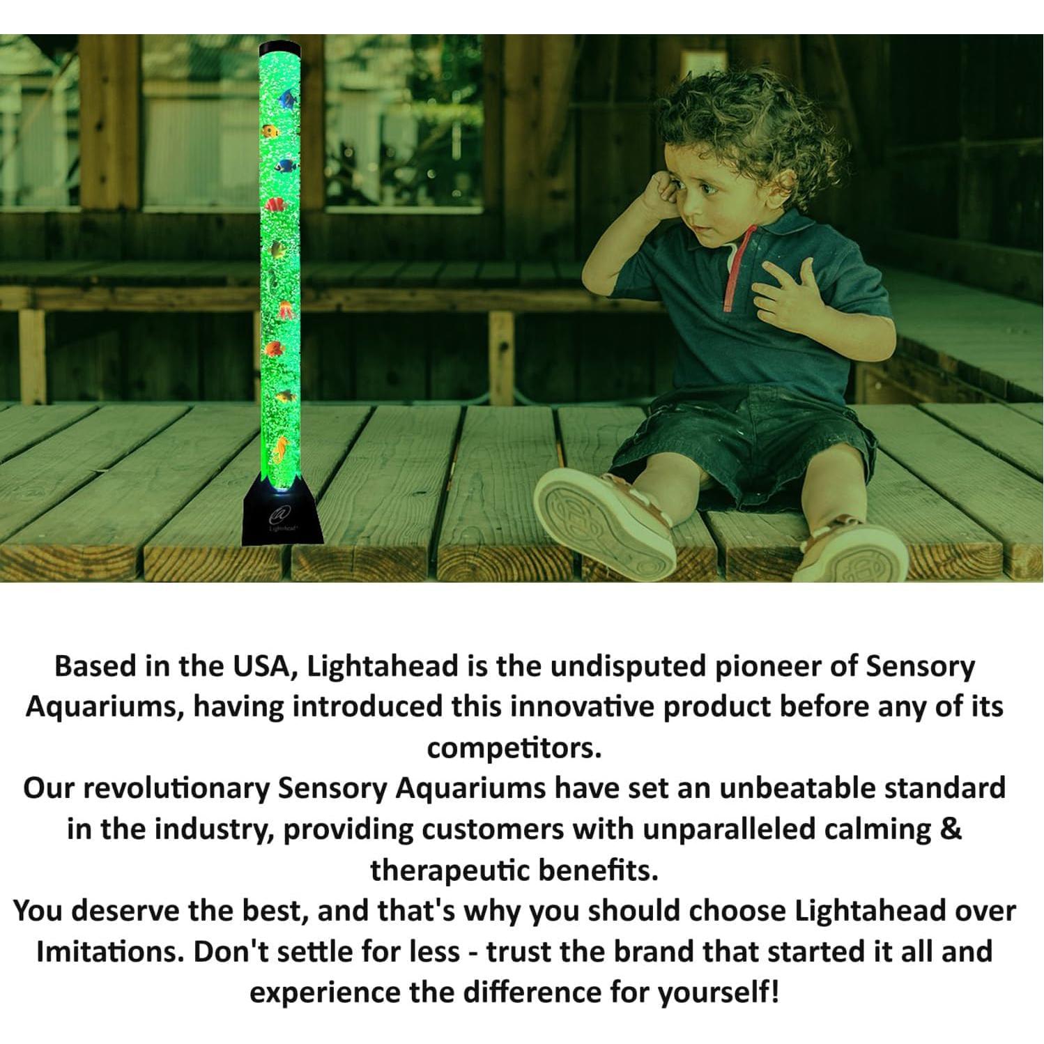 Lámpara Acuática Sensorial Lightahead 4FT con 10 Peces Flotantes