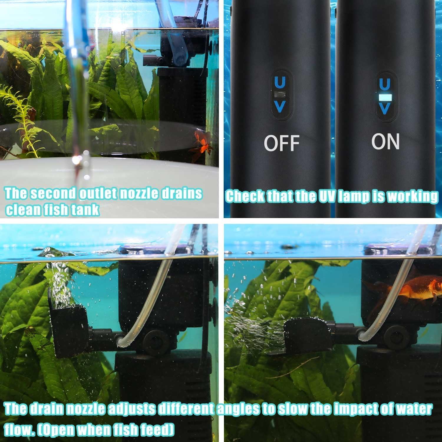 Filtro de Acuario Coospider AQ028 10W para 75 Litros