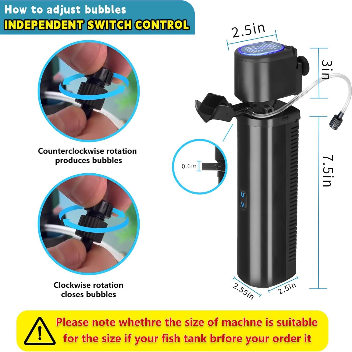 Filtro de Acuario Coospider AQ028 10W para 75 Litros