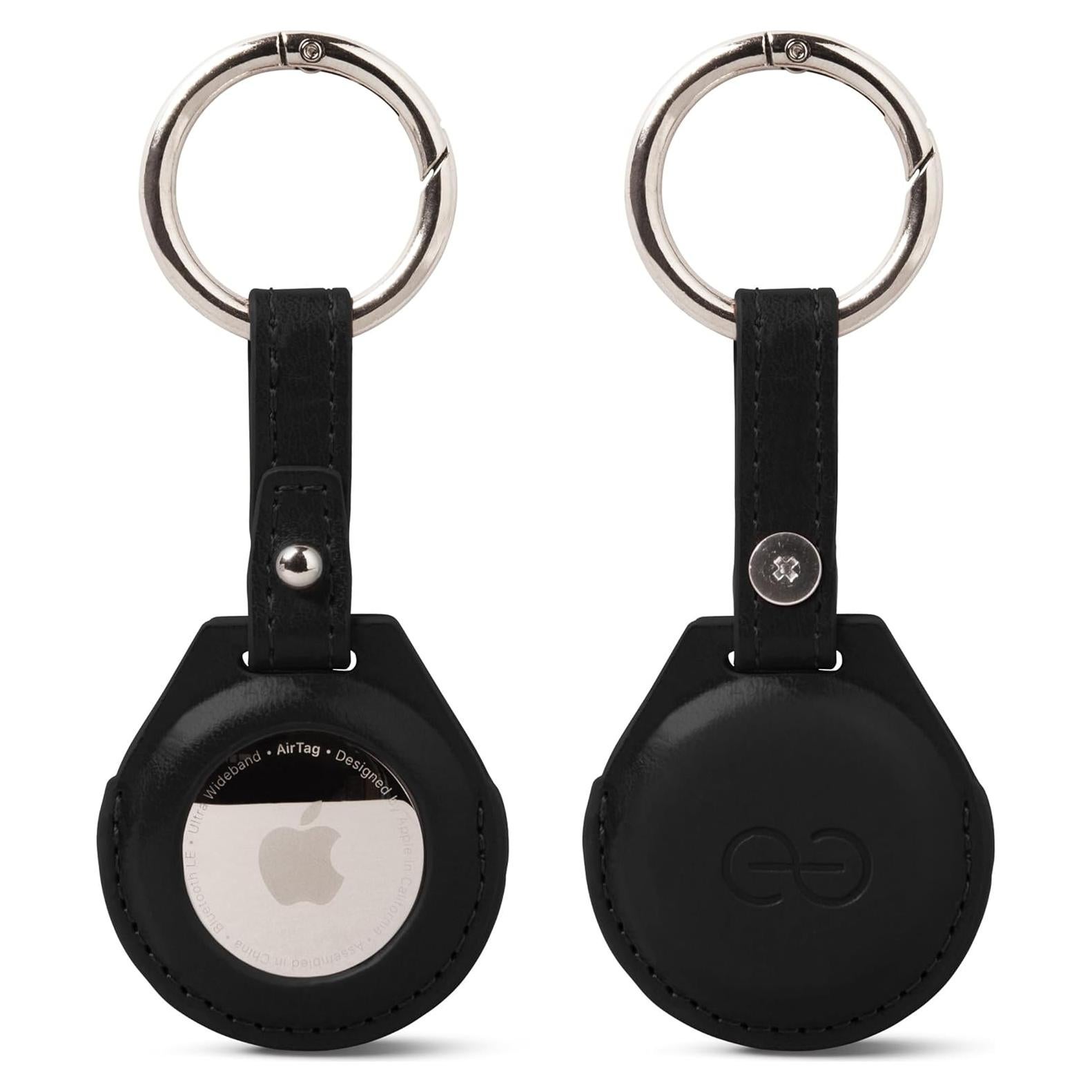 Soporte Dreem Liberate para Apple AirTag - Cuero Vegano Negro