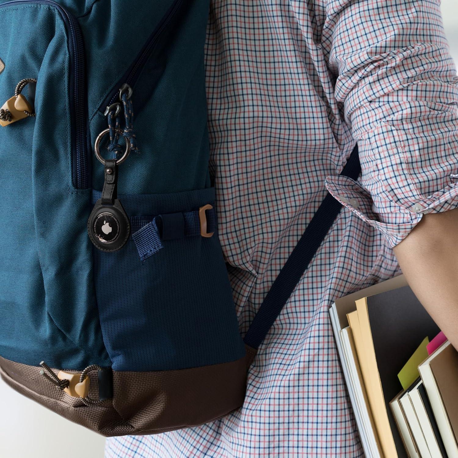 Soporte Dreem Liberate para Apple AirTag - Cuero Vegano Negro