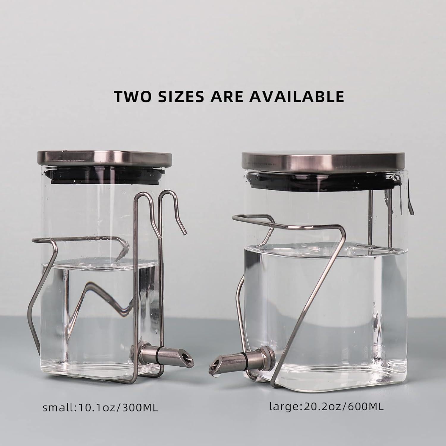 Bebedero de Vidrio para Hámster HardcorePet 300ml Sin Goteo