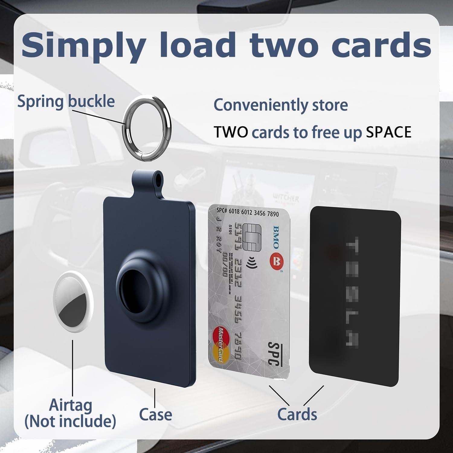 Paquete de 2 fundas para tarjeta clave Tesla Gksuu Azul