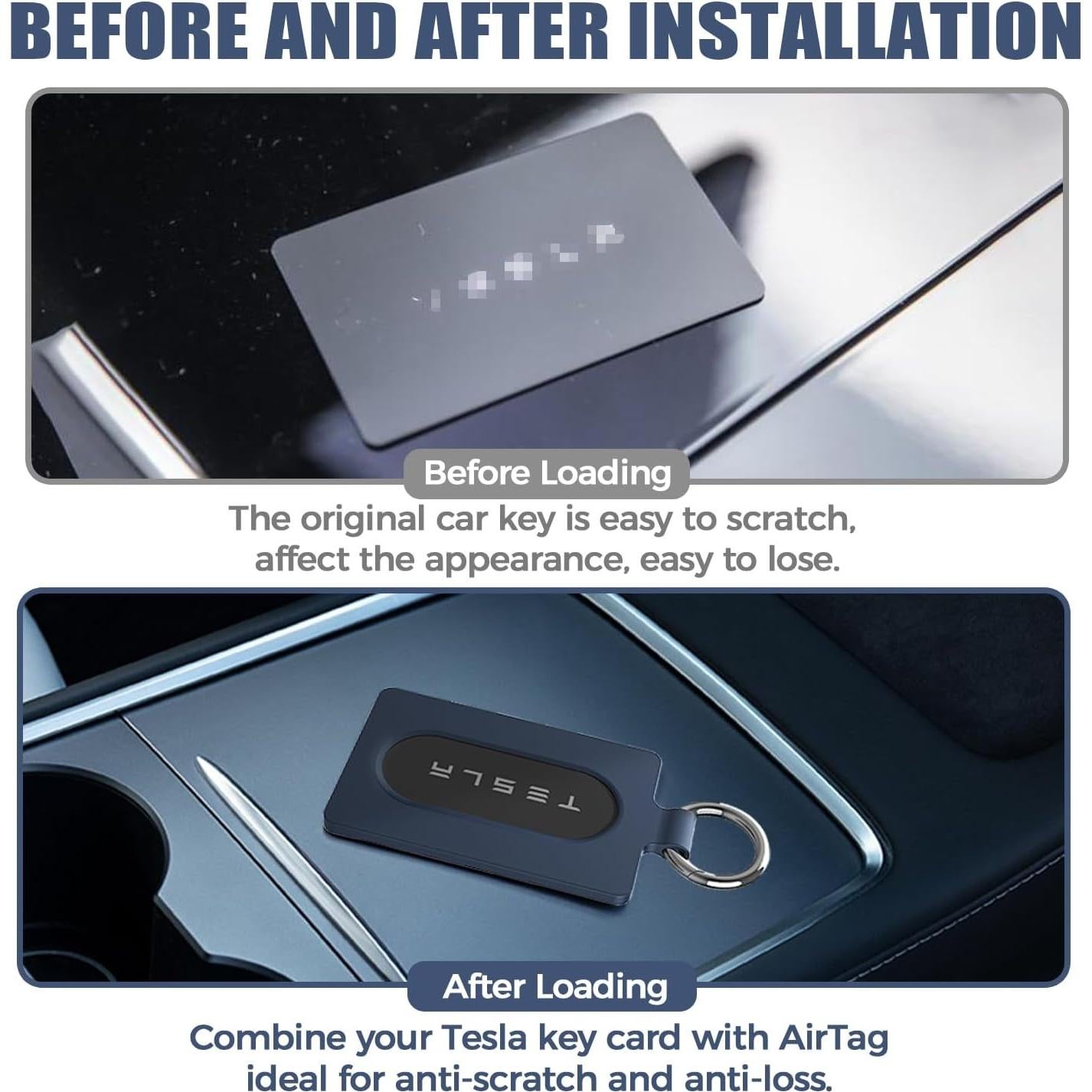 Paquete de 2 fundas para tarjeta clave Tesla Gksuu Azul