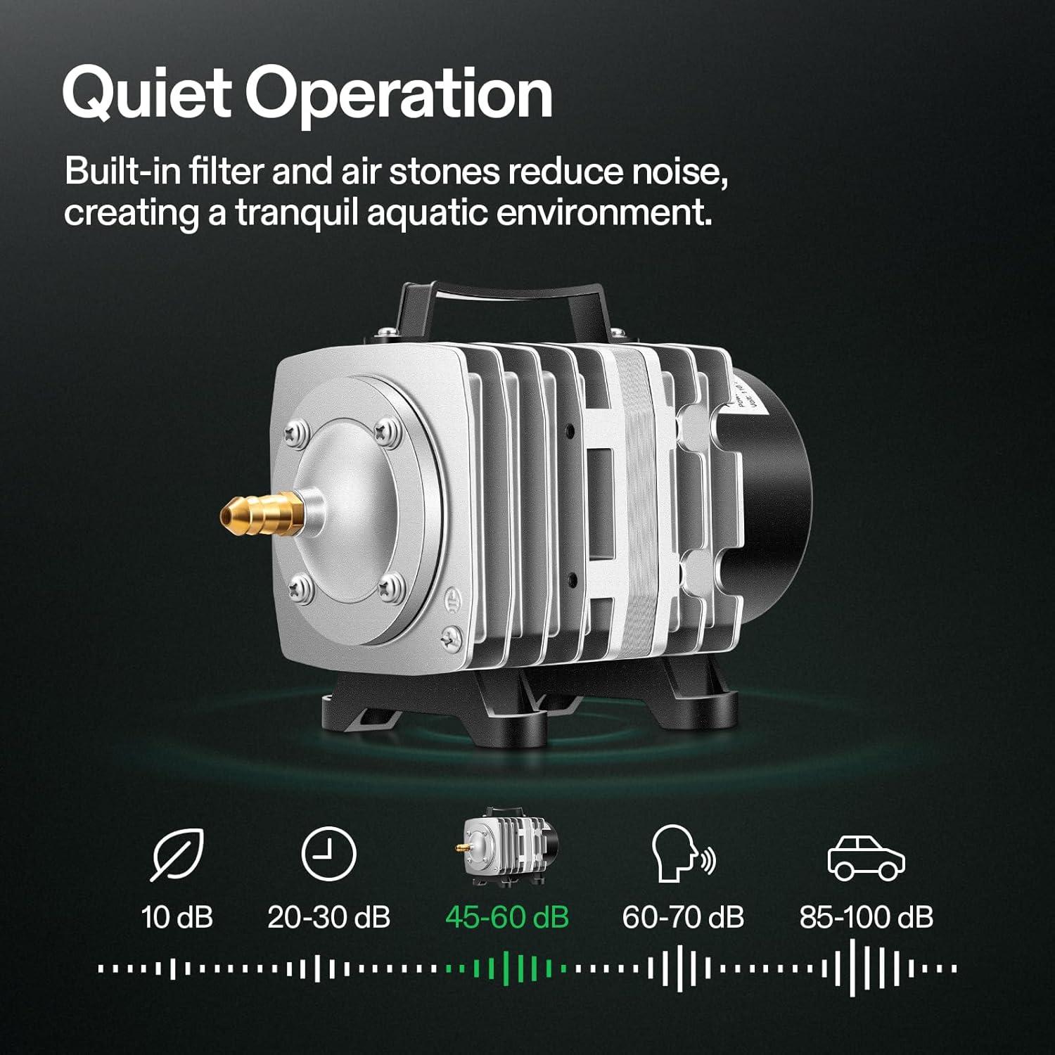 Kit de Bomba de Aire VIVOSUN 40W 70 L/min para Acuario