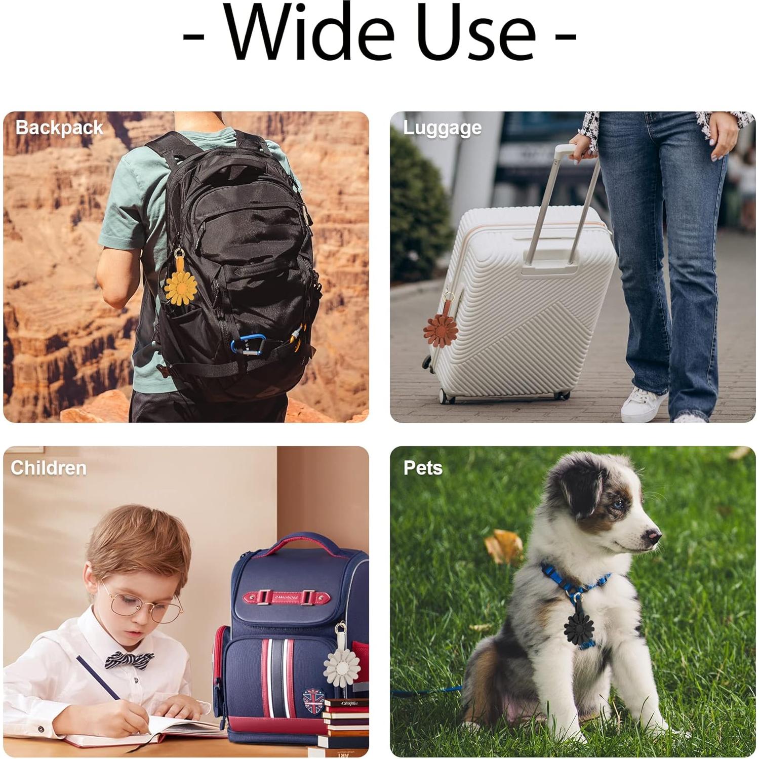 Funda de AirTag URIZZD con diseño floral - 2 unidades Beige y Marrón