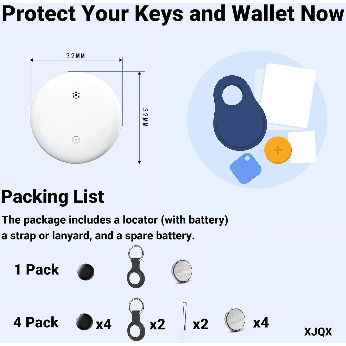 Etiqueta de seguimiento XJQX para Android - Rastreo preciso, IP67
