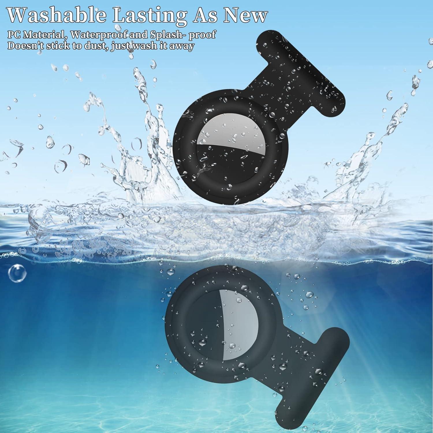 Funda Silicona Antipérdida para Apple AirTag - Negro y Gris