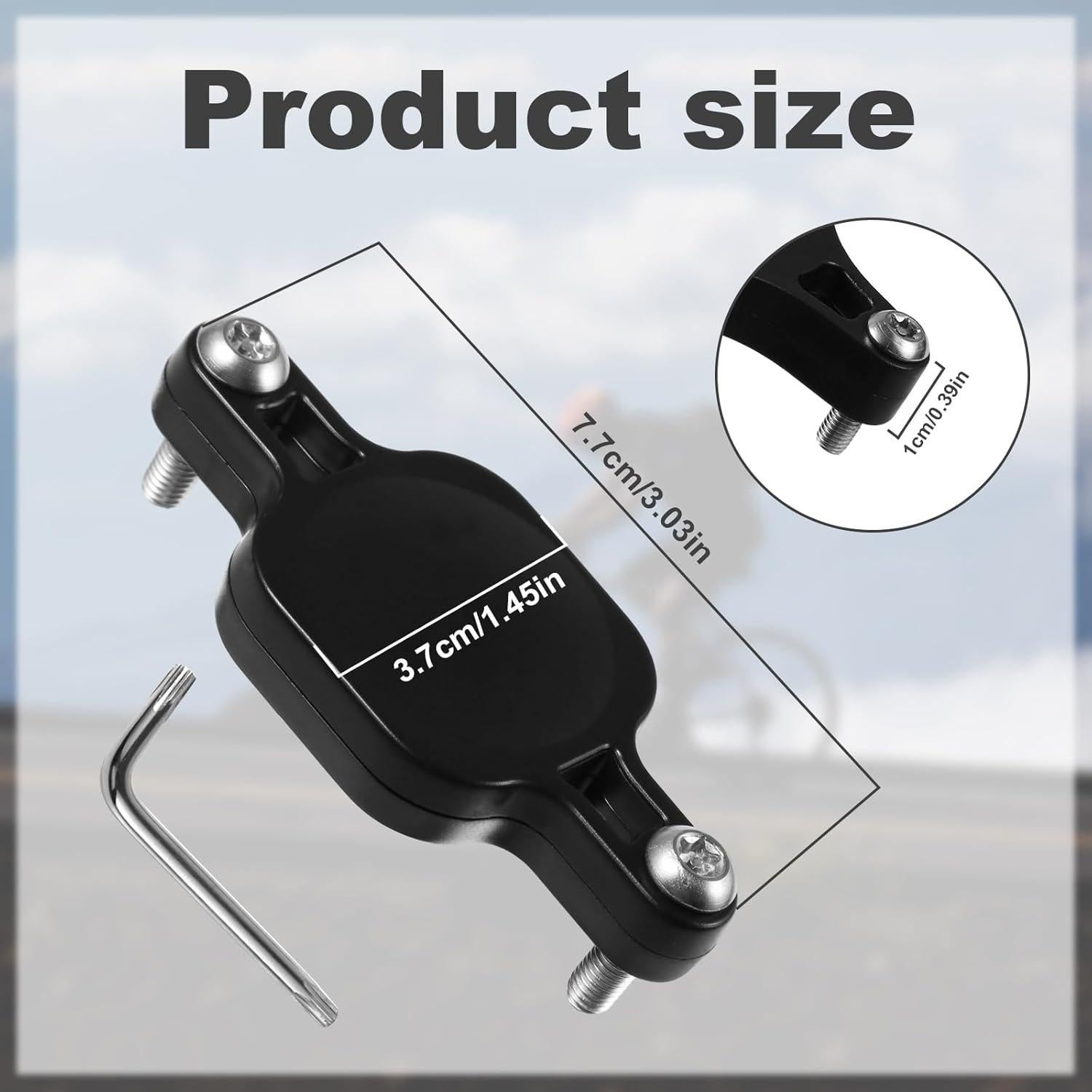 Soporte para bicicleta Airtag SAVITA, plástico ABS, negro