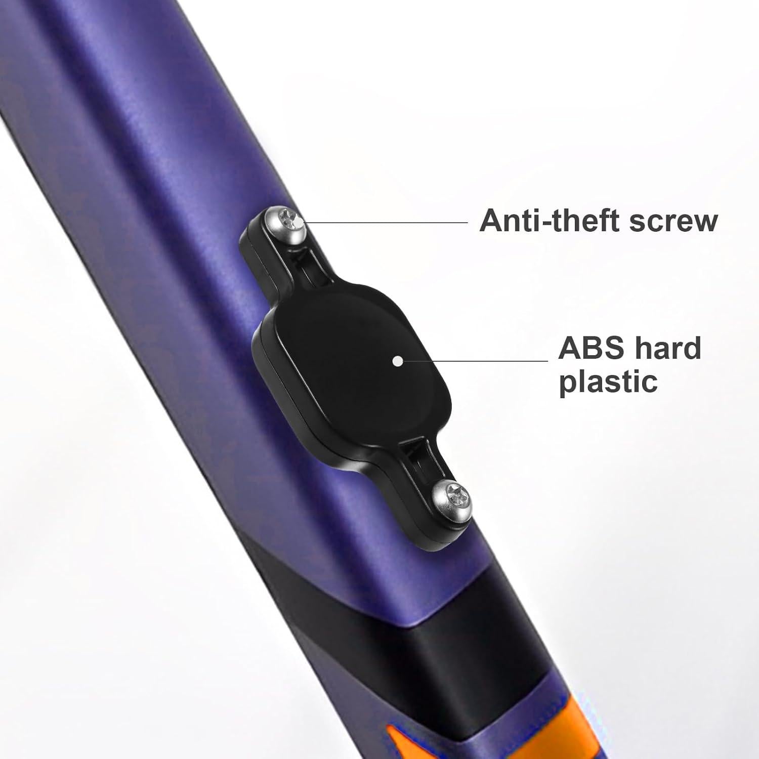 Soporte para bicicleta Airtag SAVITA, plástico ABS, negro