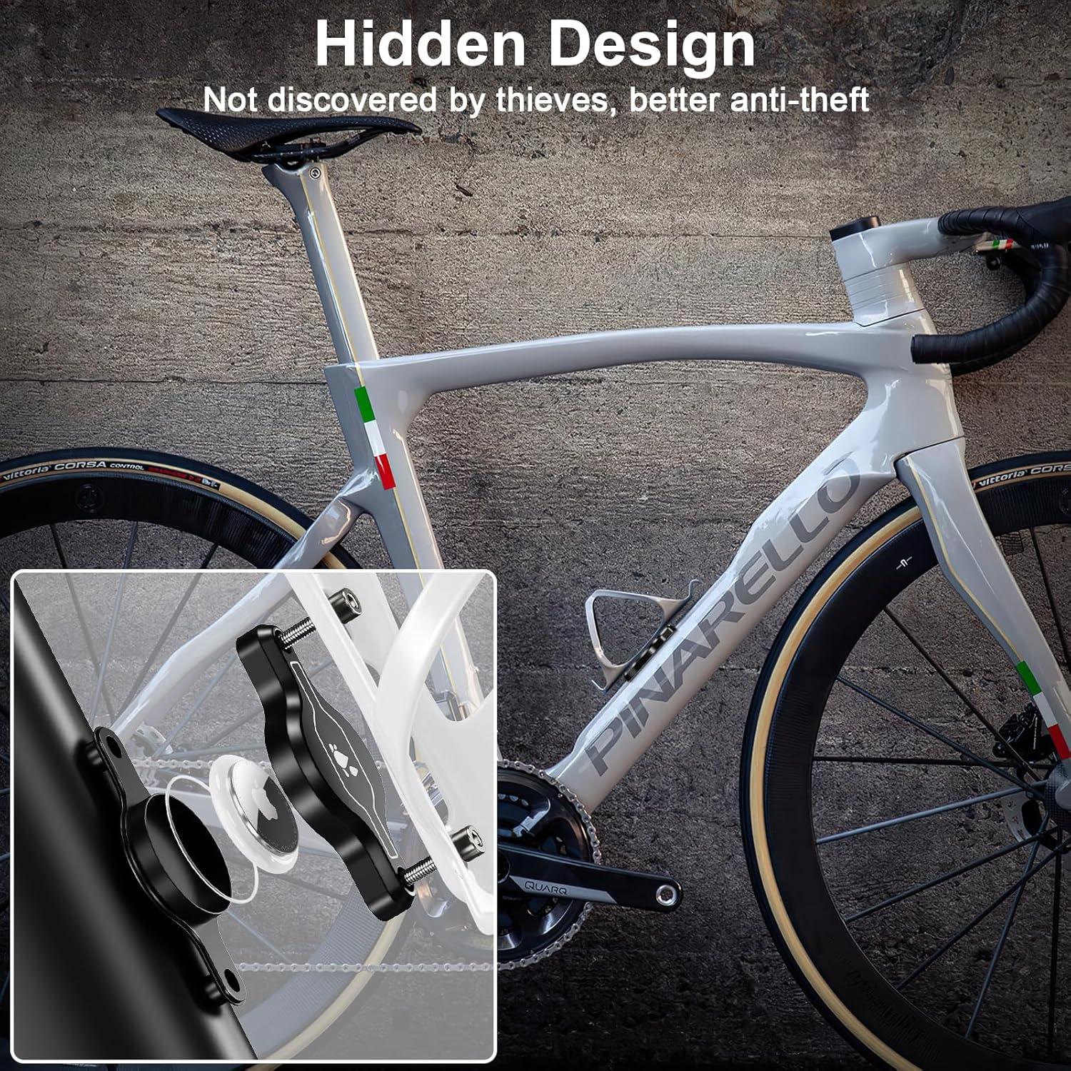Soporte Oculto para AirTag de Bicicleta PerfiPro - Antirrobo, Aluminio