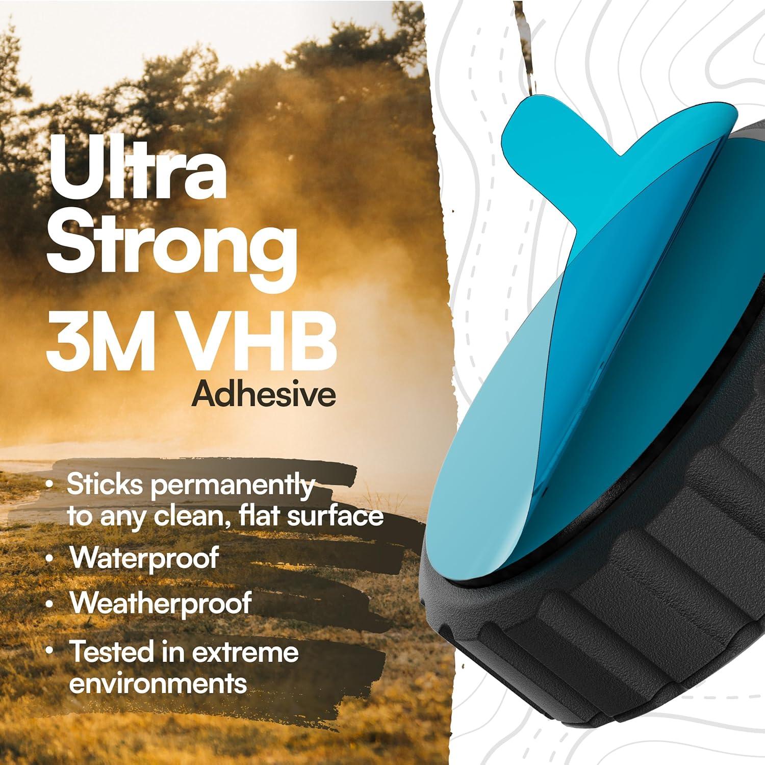 Soporte Adherente KeyBudz Covert para AirTag Negro 1 Paquete