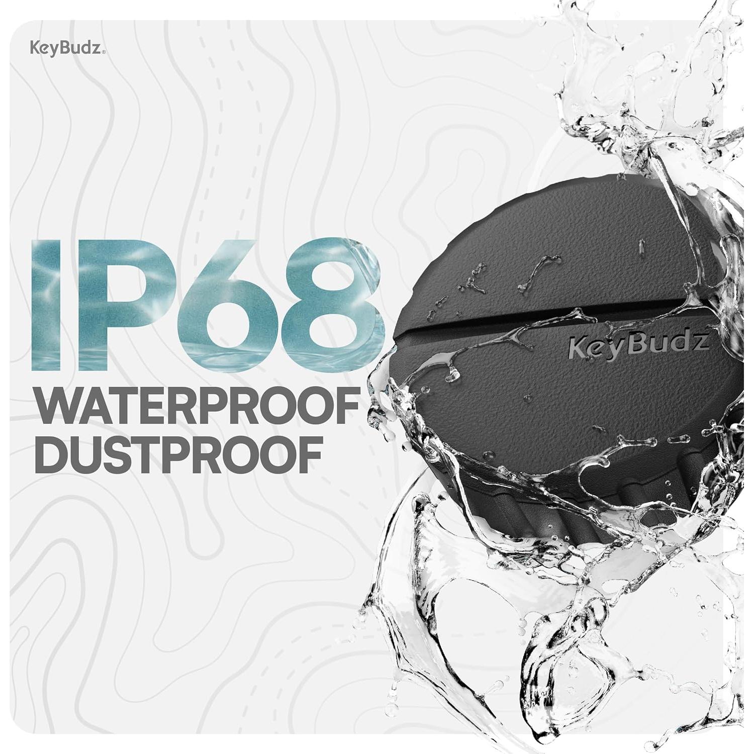 Soporte Adherente KeyBudz Covert para AirTag Negro 1 Paquete