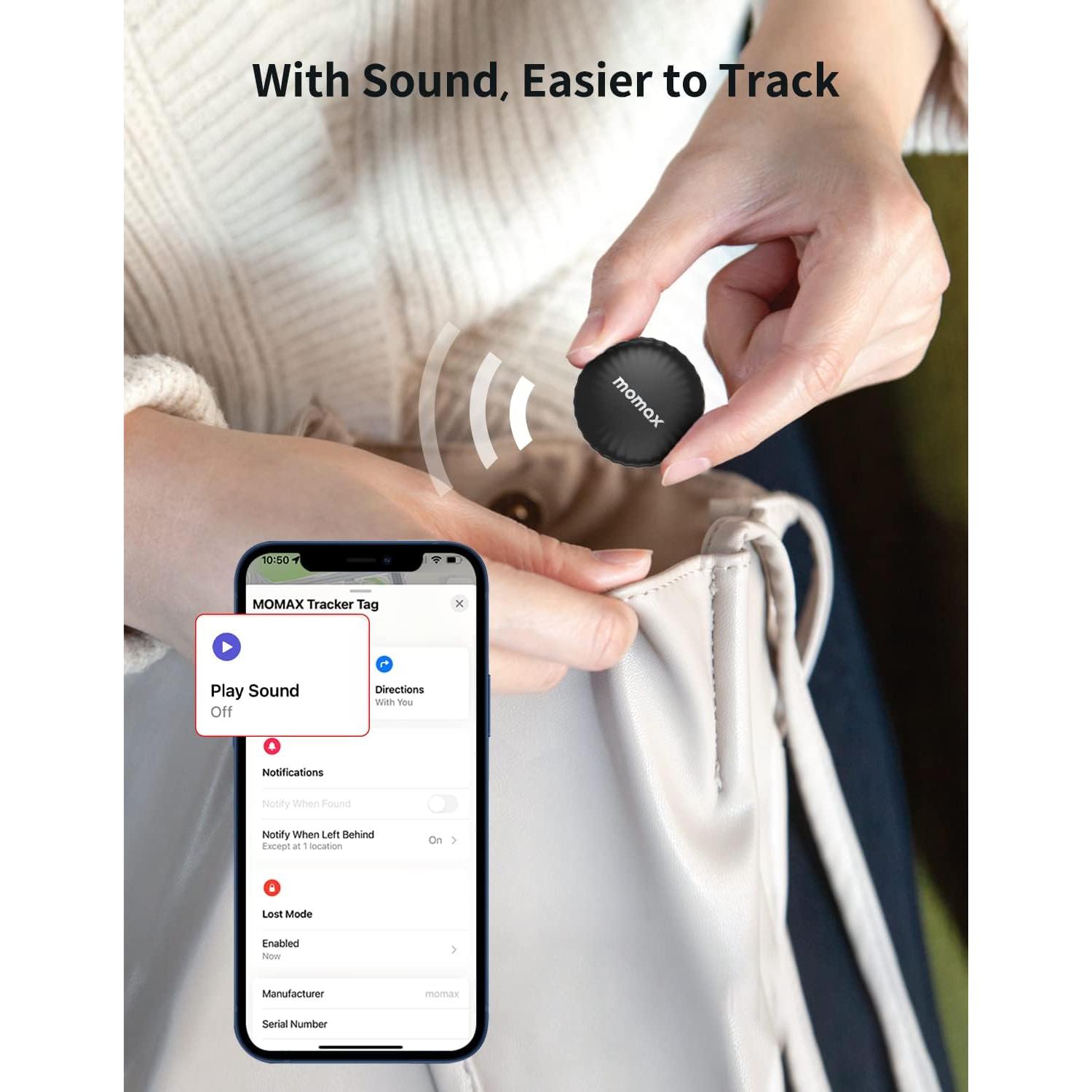 Localizador de Llaves MOMAX BR5 con Apple Find My, Bluetooth