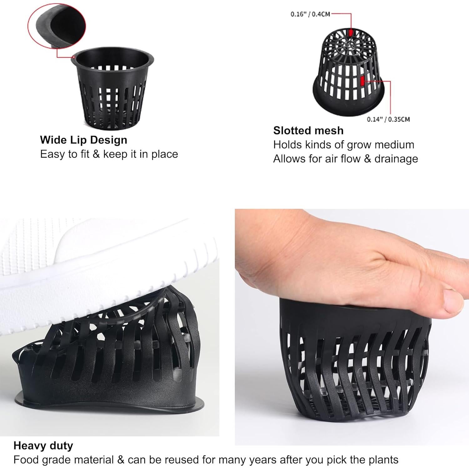 Macetas de Red ORIMERC 25 Piezas 7,62 cm Autorriego