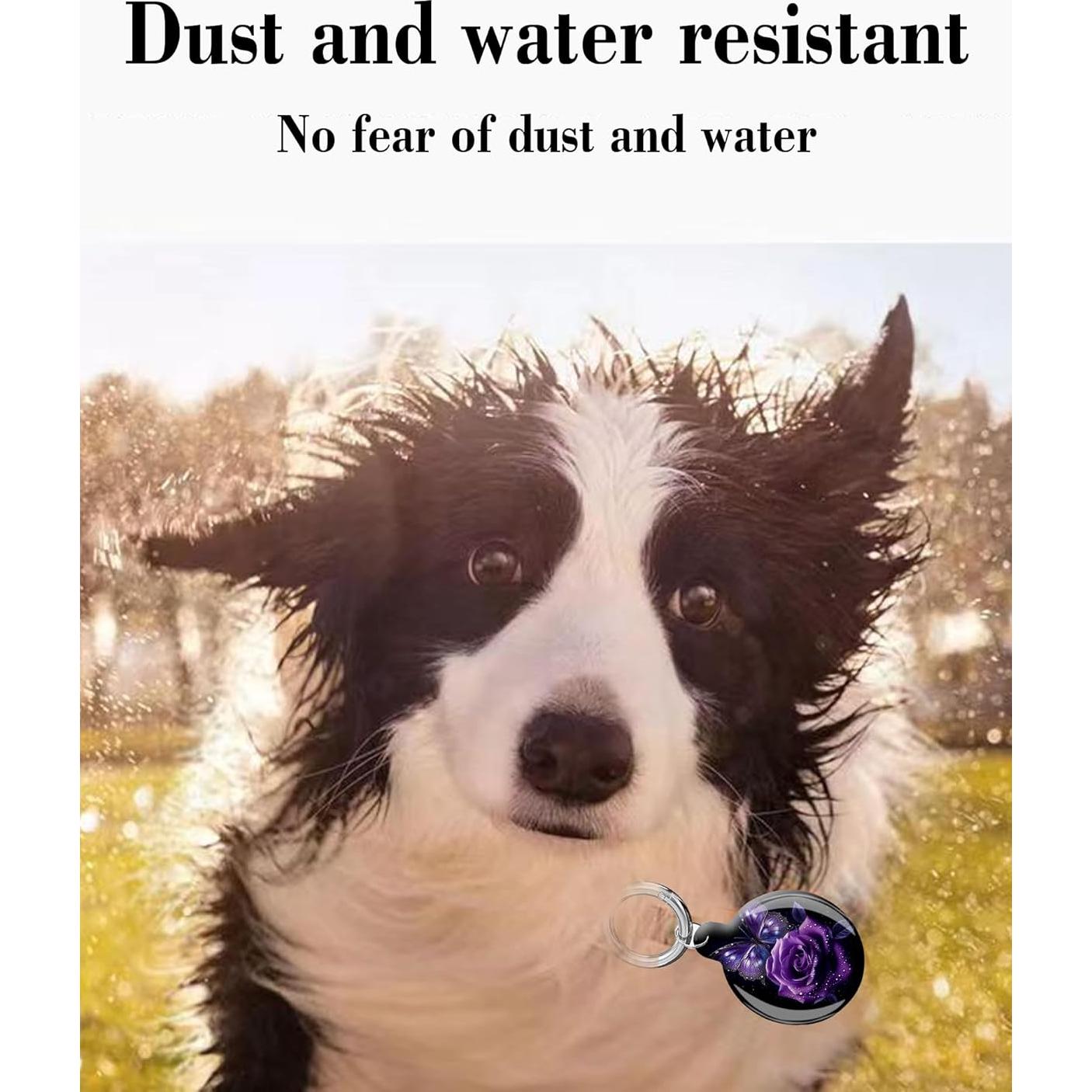 Funda Protectora para Air Tag LZMtacase Mariposa Púrpura