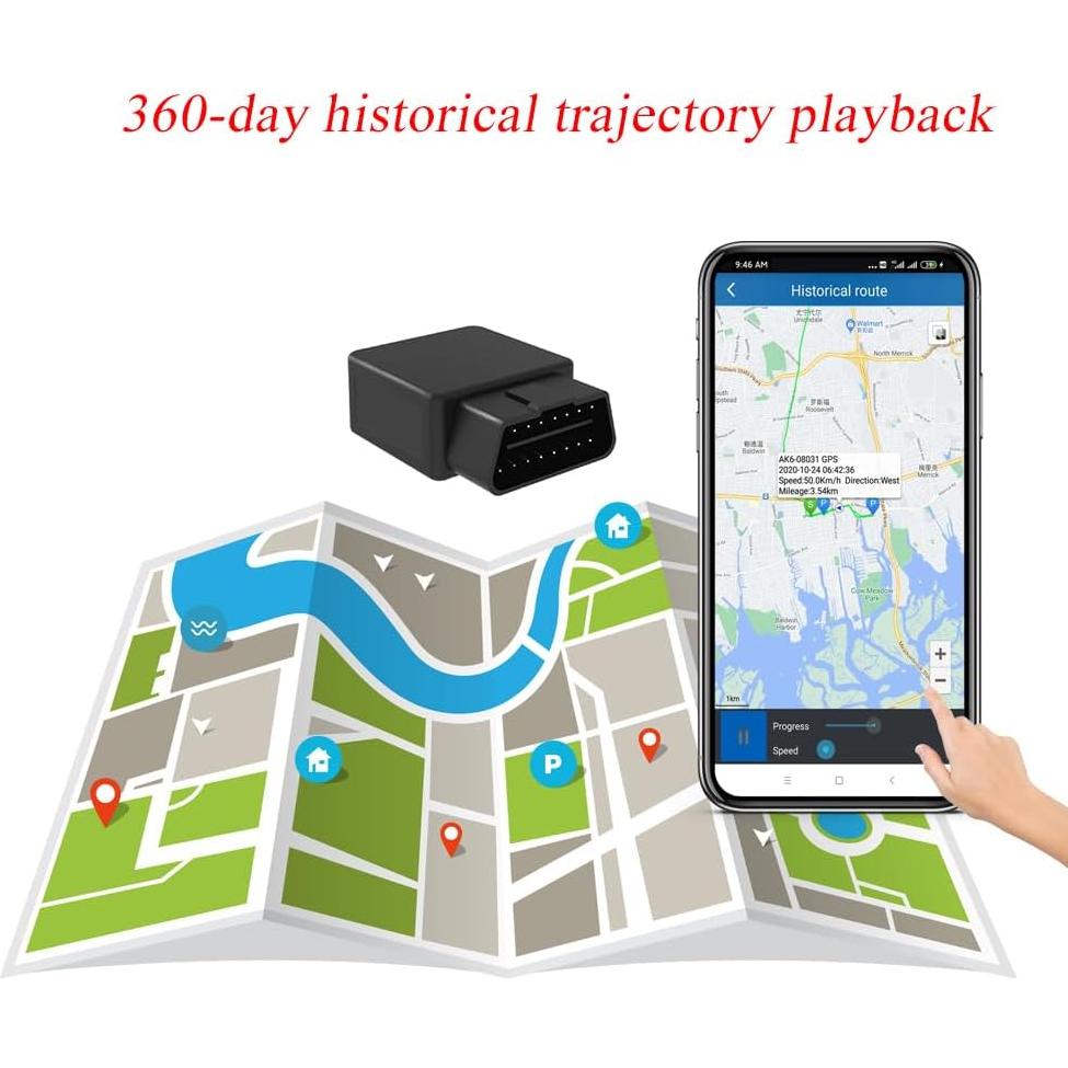 Rastreador GPS OBD2 4G Reiwour con Suscripción de 1 Mes