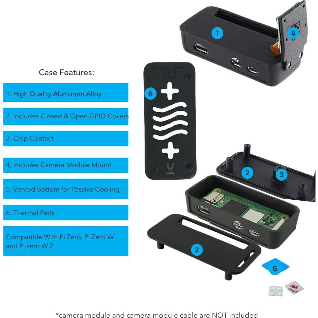 Kit de Inicio Raspberry Pi Zero W Vilros - 7 Piezas