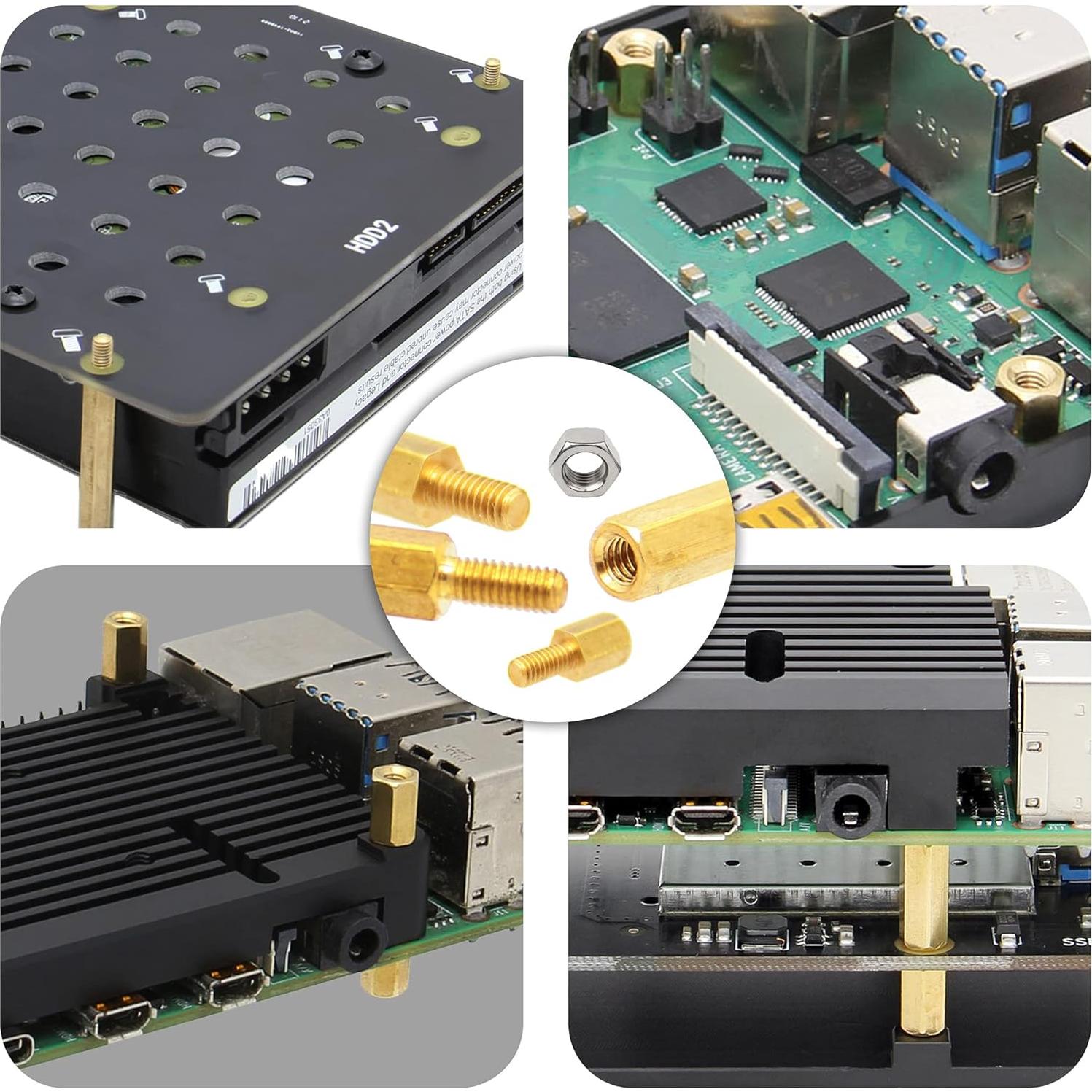 Geekworm Kit 100 Pcs Espaciadores M2.5 para Raspberry Pi