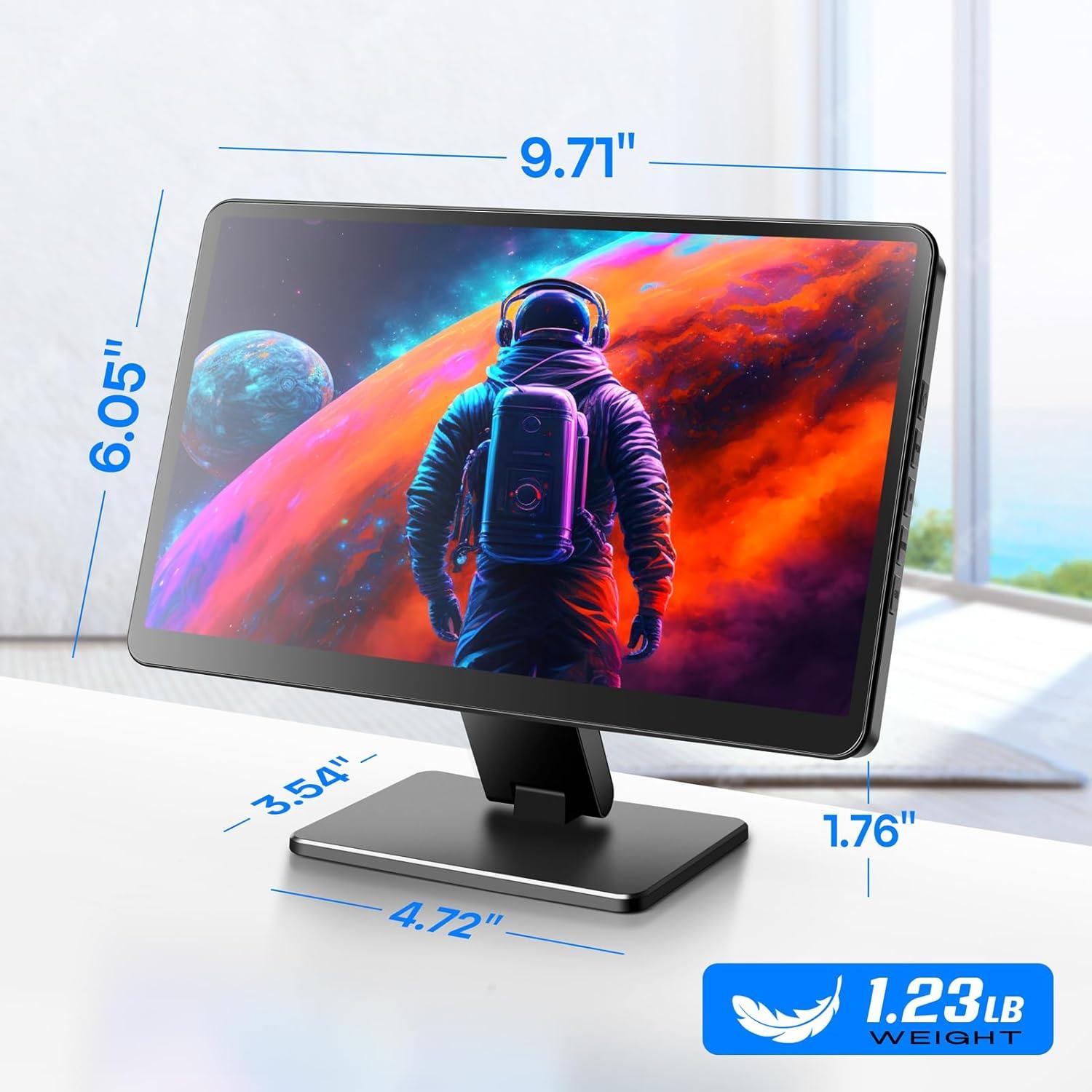 Monitor Táctil 10.1'' ROADOM FHD 1024x600 HDMI Raspberry Pi