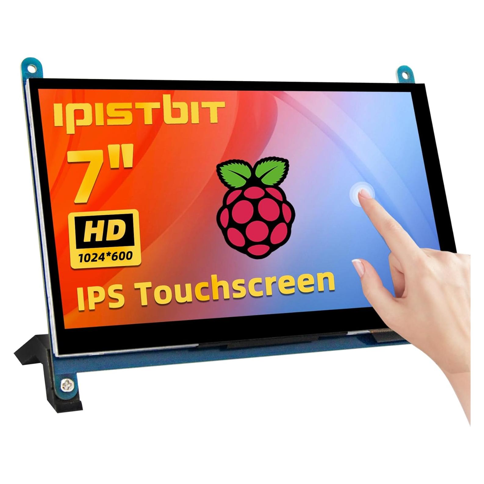 Pantalla Táctil LCD 7" iPistBit 1024x600 HDMI Raspberry Pi