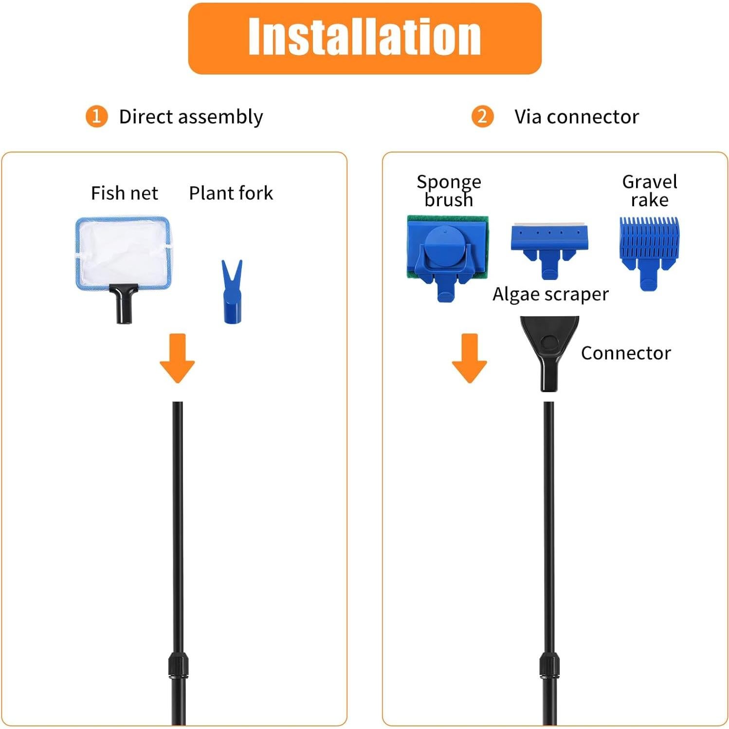 Sifón de Acuario AQUANEAT 5 en 1 con Bomba y Accesorios