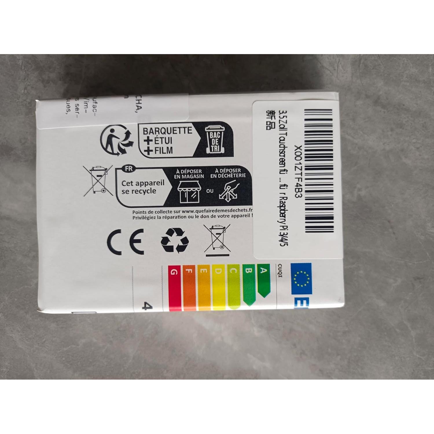 Pantalla Táctil 3.5" CUQI para Raspberry Pi 3/4/5 480x320