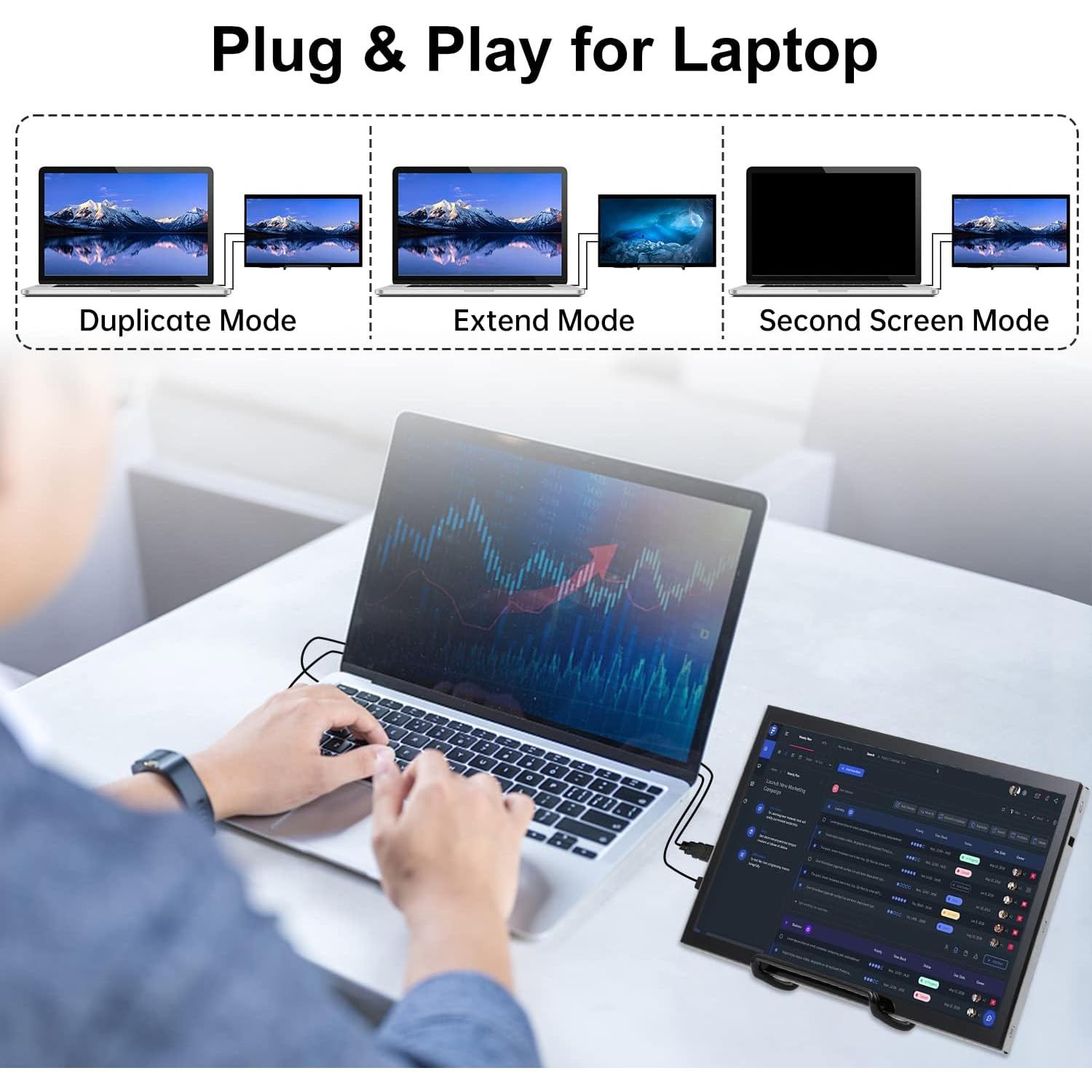 Monitor Táctil 10.1" HAMTYSAN 1024x600 HDMI Raspberry Pi