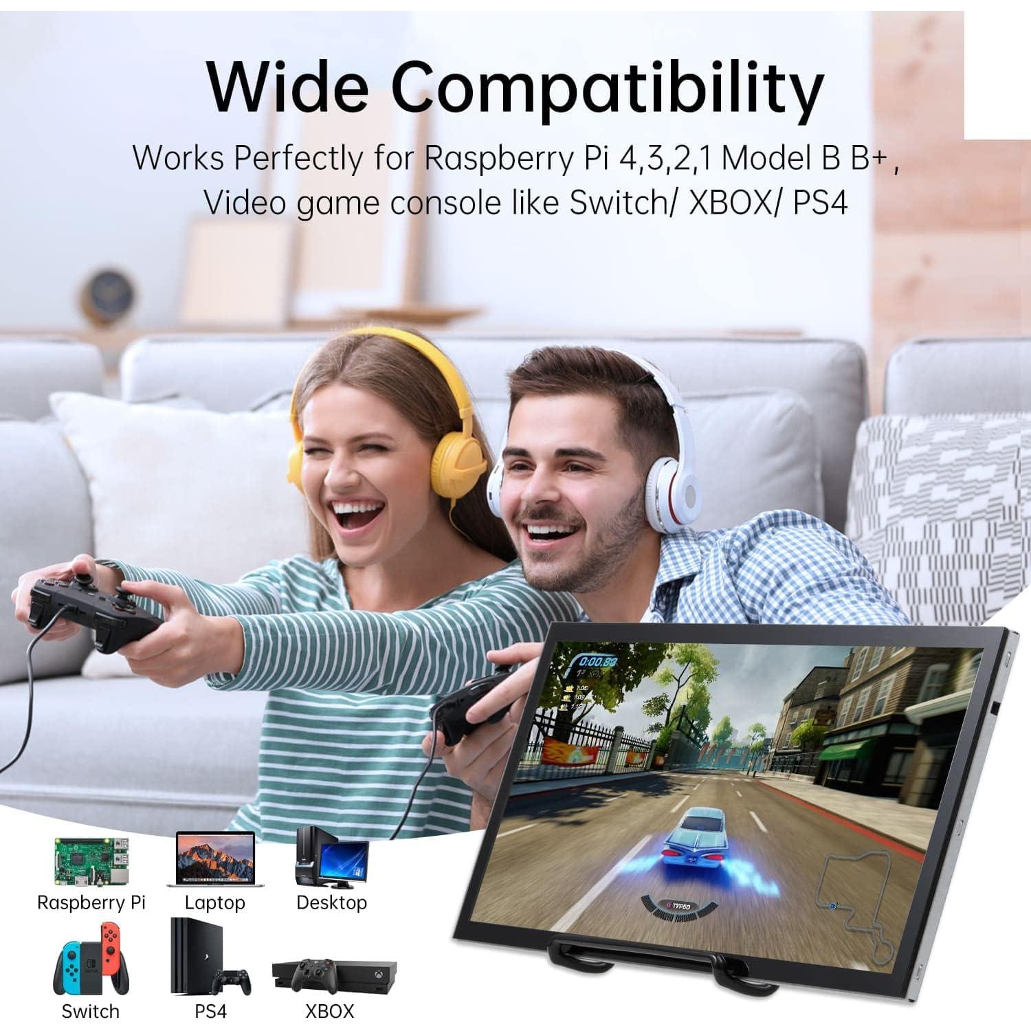 Monitor Táctil 10.1" HAMTYSAN 1024x600 HDMI Raspberry Pi