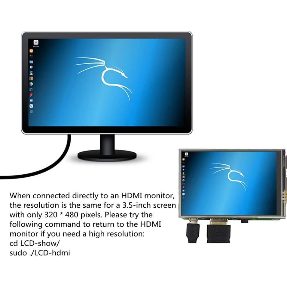 Pantalla Táctil 3.5" JUN-ELECTRON para Raspberry Pi 3 B+