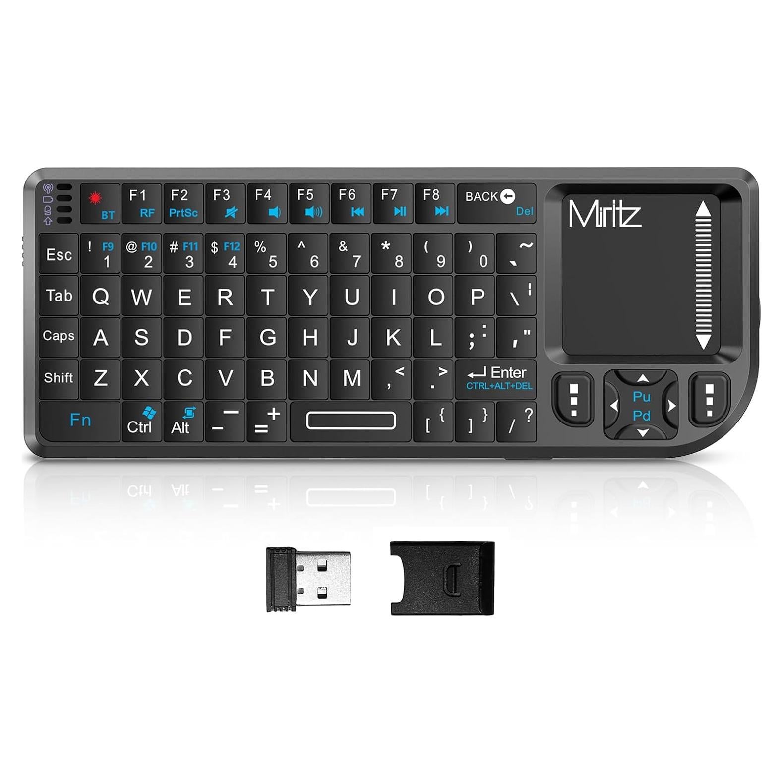 Teclado Mini Inalámbrico Miritz con Touchpad y USB-C