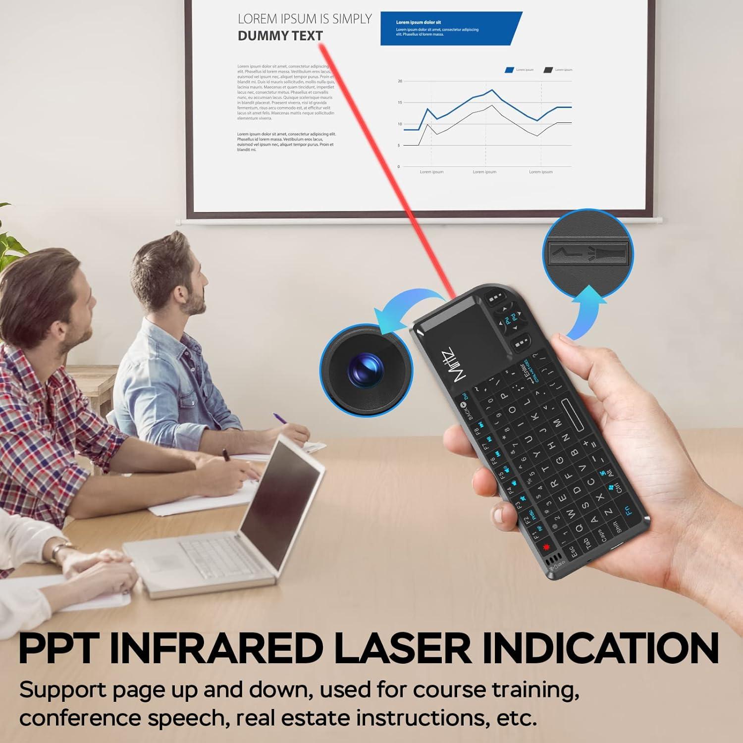 Teclado Mini Inalámbrico Miritz con Touchpad y USB-C