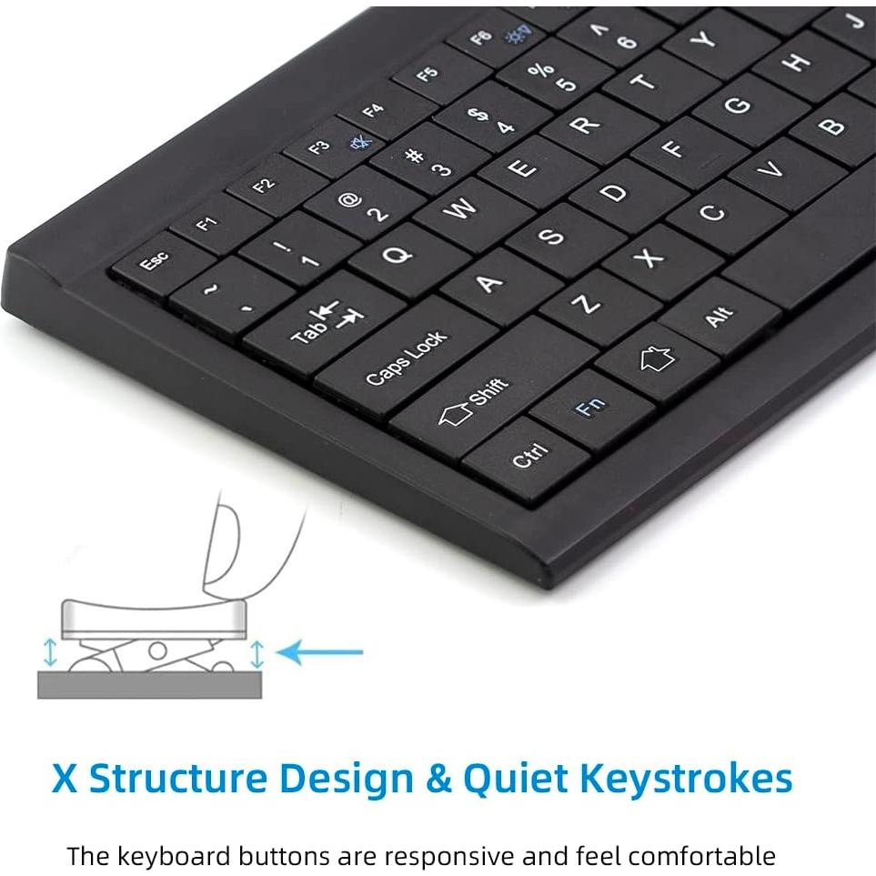 Teclado Mini CUQI USB 82 Teclas Compacto para PC y Android