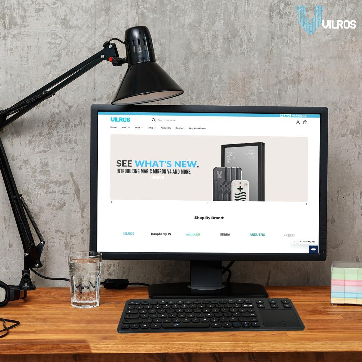 Teclado Inalámbrico y por Cable Vilros con Touchpad 2.4G