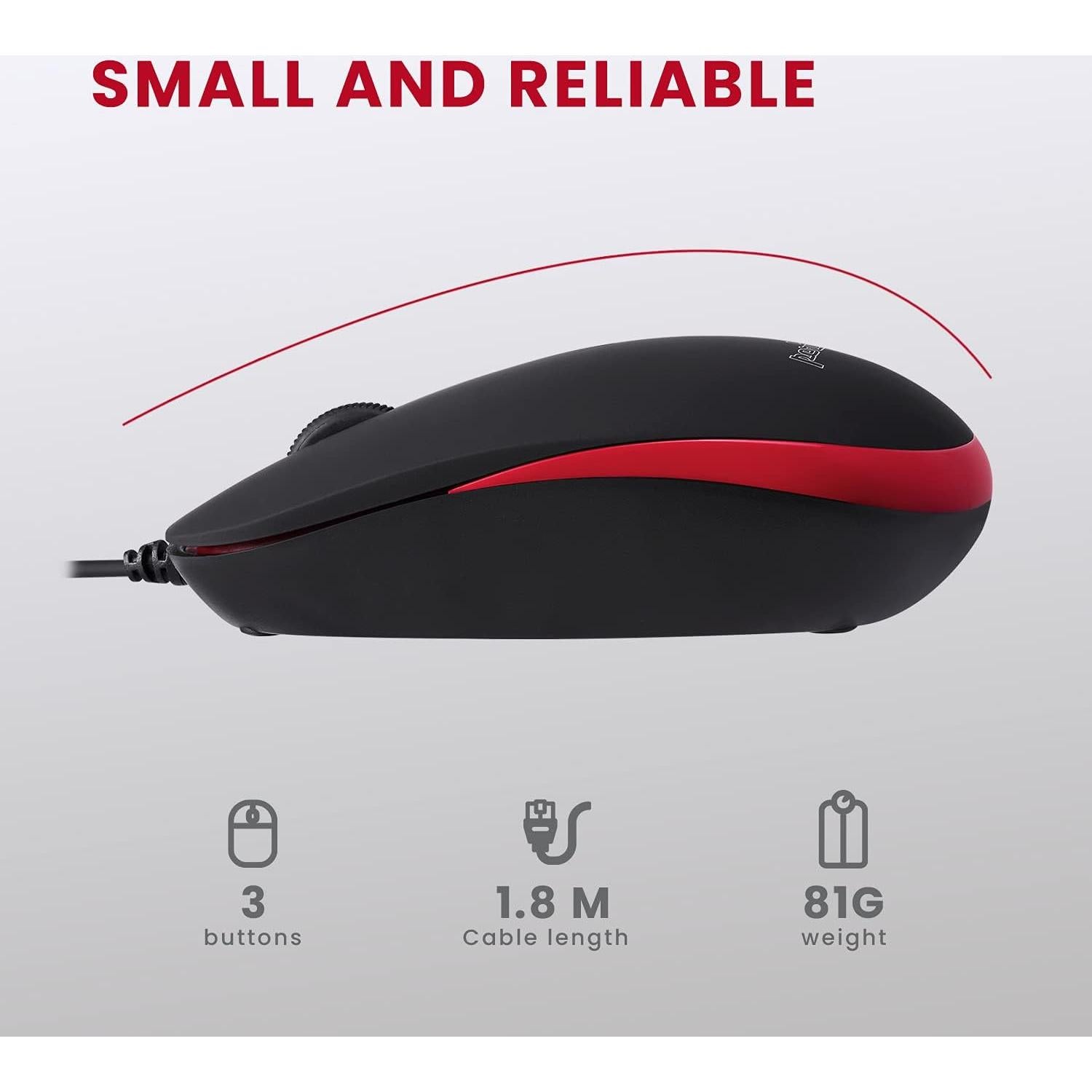 Teclado y Ratón Mini Cableado Perixx PERIDUO-212 USB Negro