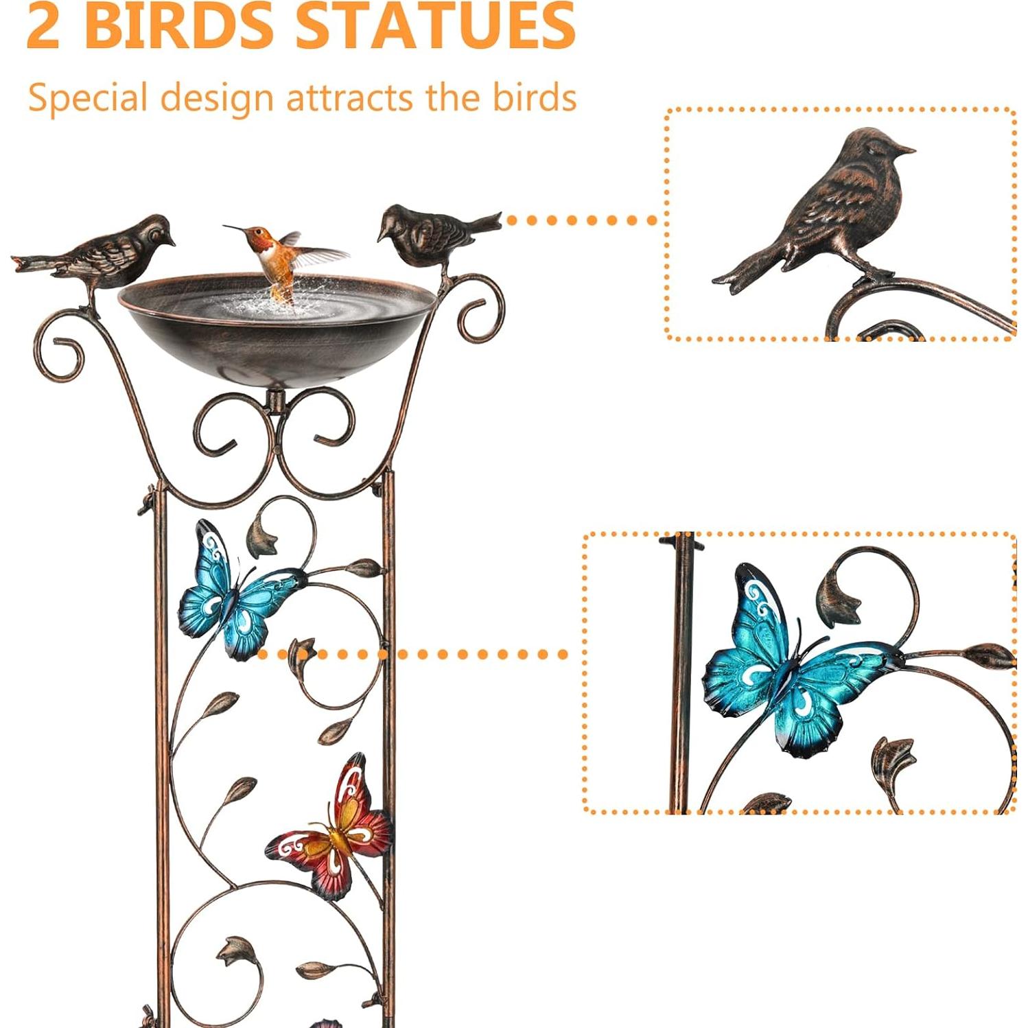 Fuente para Pájaros LEWIS&WAYNE con Trellis 101.6 cm Metal